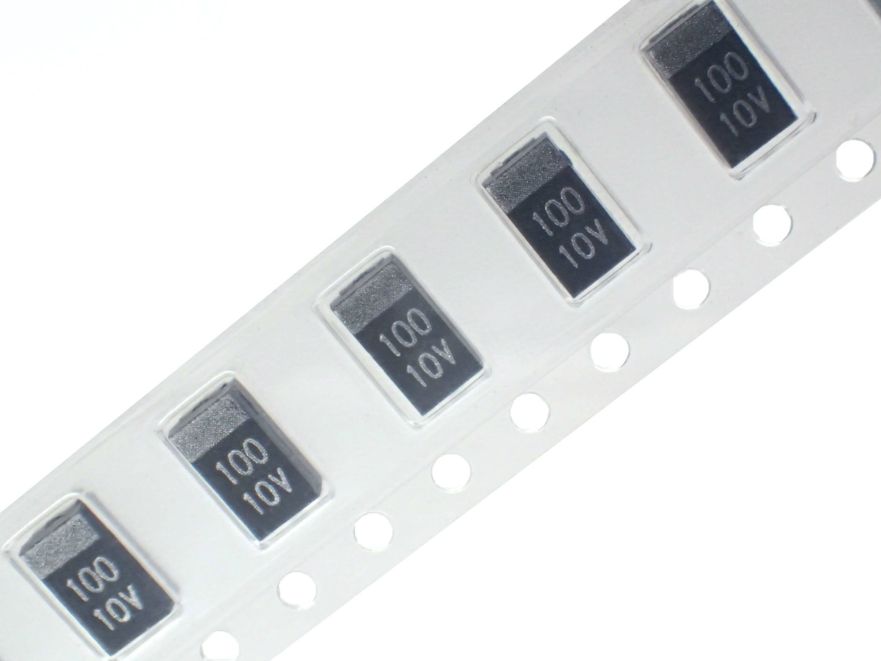 NICHICON SMD タンタルコンデンサ F931A107MCC (5個セット)