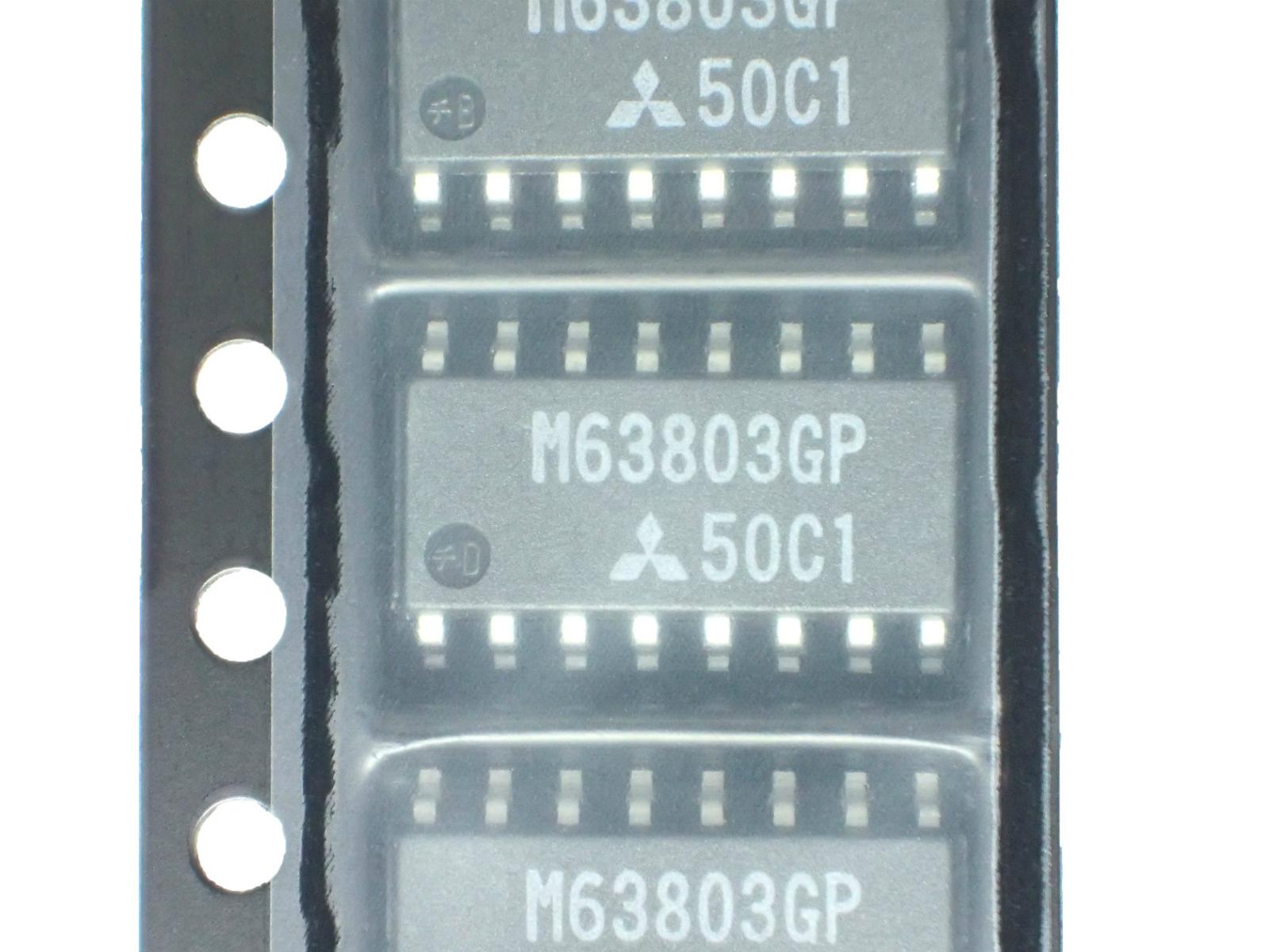 MITSUBISHI 7-UNIT 300mA TRANSISTOR ARRAY M63803GP (5個セット)|部品|カテゴリ別