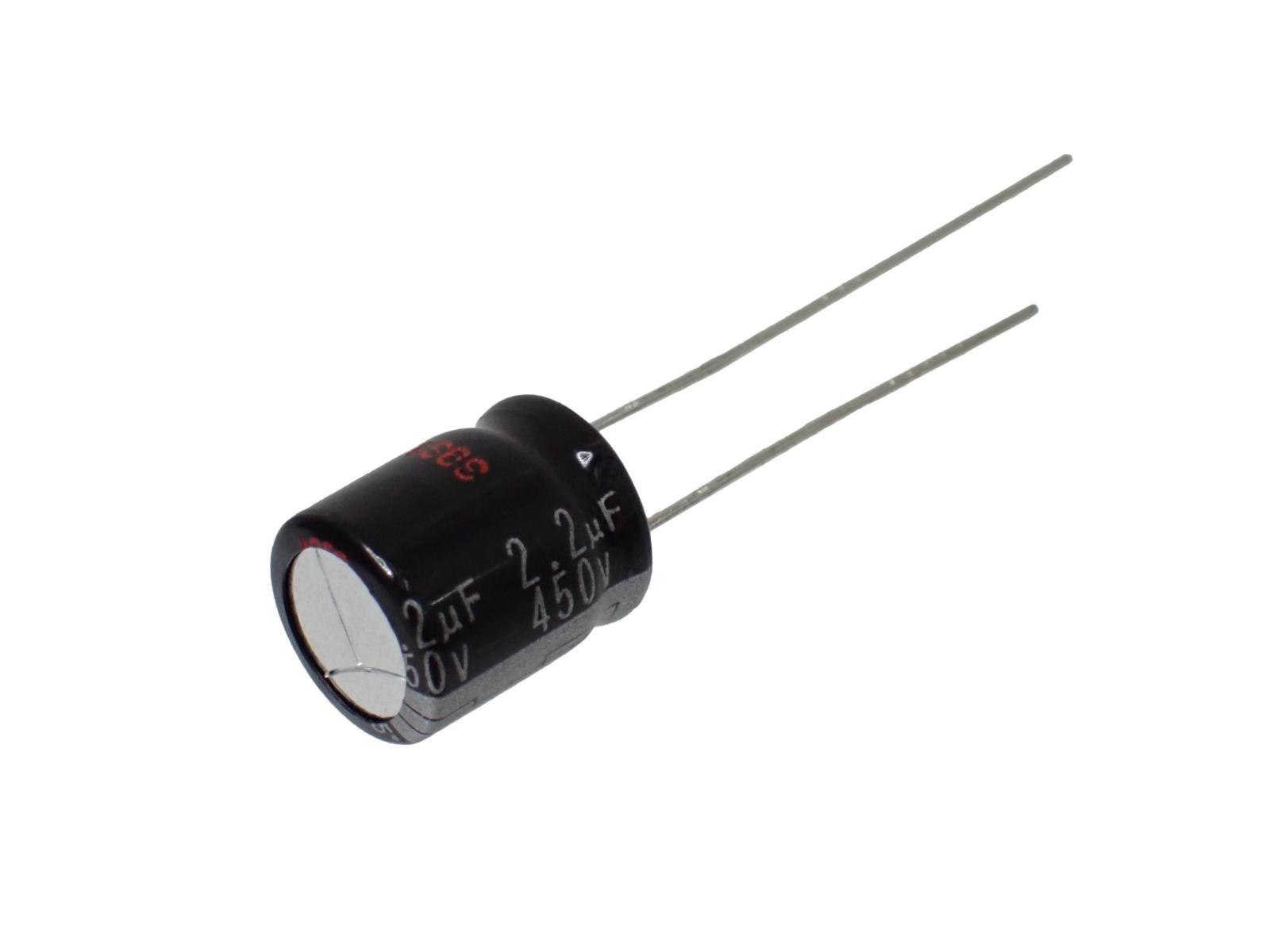 Panasonic ラジアルリード 電解コンデンサ 450V 2.2μF 85°ECA2WHG2R2 (5個セット)|部品|カテゴリ別