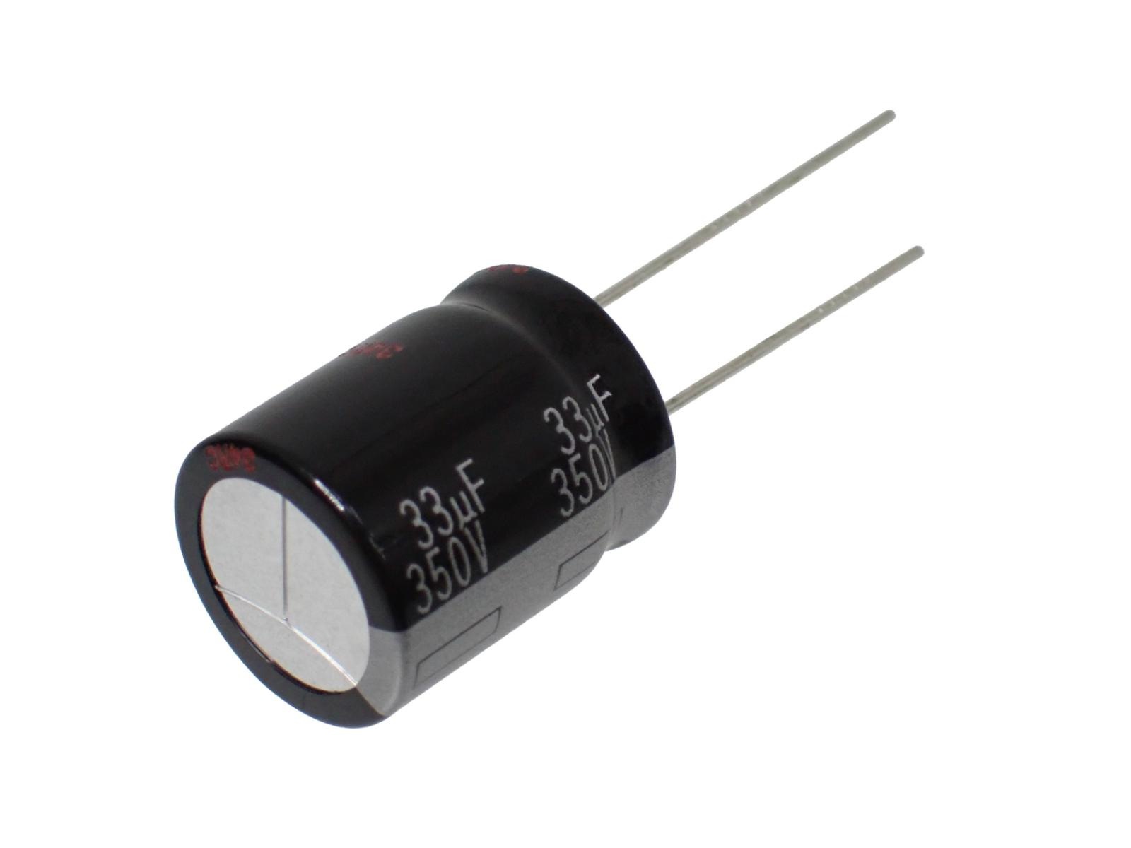 Panasonic ラジアルリード 電解コンデンサ 350V 33μF 105°EEUEB2V330S (2個セット)|部品|カテゴリ別
