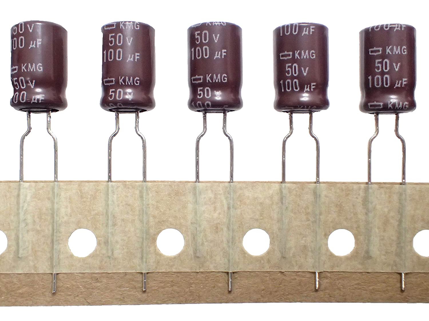 NIPPON CHEMI CON ラジアルリード 小形 アルミ 電解コンデンサ 50V 100μF 105℃ EKMG500ETC101MHB5D (5個セット)|部品|カテゴリ別