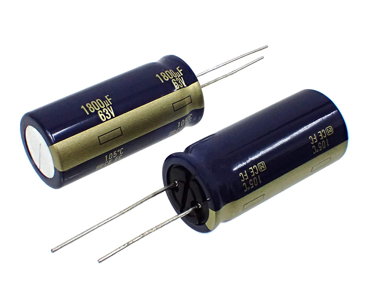 ラジアルリード アルミ 電解 コンデンサ 63V 1800μF 105℃ EEUFC1J182 (2個セット)|部品|カテゴリ別