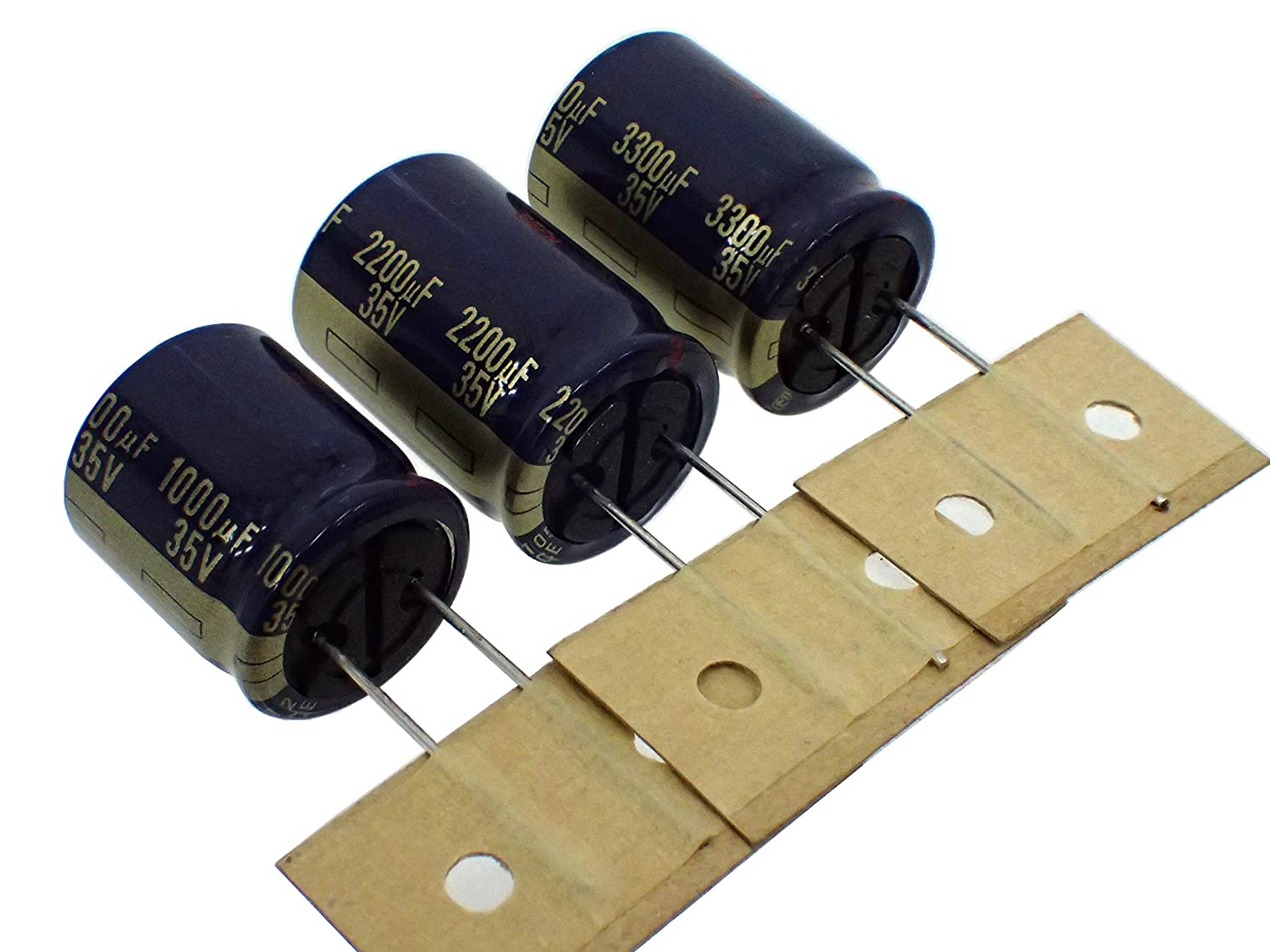 ラジアルリード アルミ 電解 コンデンサ 35V品 1000μF／2200μF／3300μF 3種類 各1個 (合計3個セット)|部品|カテゴリ別
