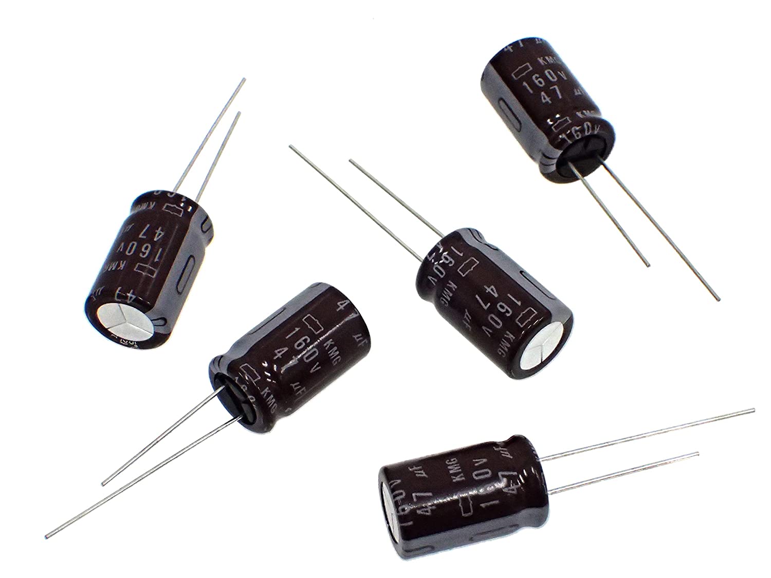 NIPPON CHEMI CON ラジアルリード 小形 アルミ 電解コンデンサ 160V 47μF 105℃ EKMG161ELL470MK20S (5個セット)|部品|カテゴリ別