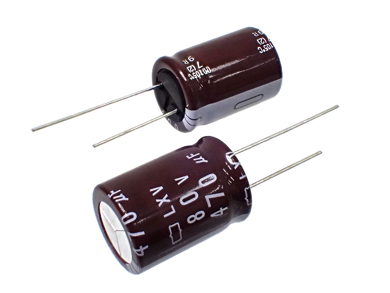 NIPPON CHEMI CON ラジアルリード 小形 電解コンデンサ 80V 470μF 105℃ ELXV800ELL471MM25S (2個セット)|部品|カテゴリ別