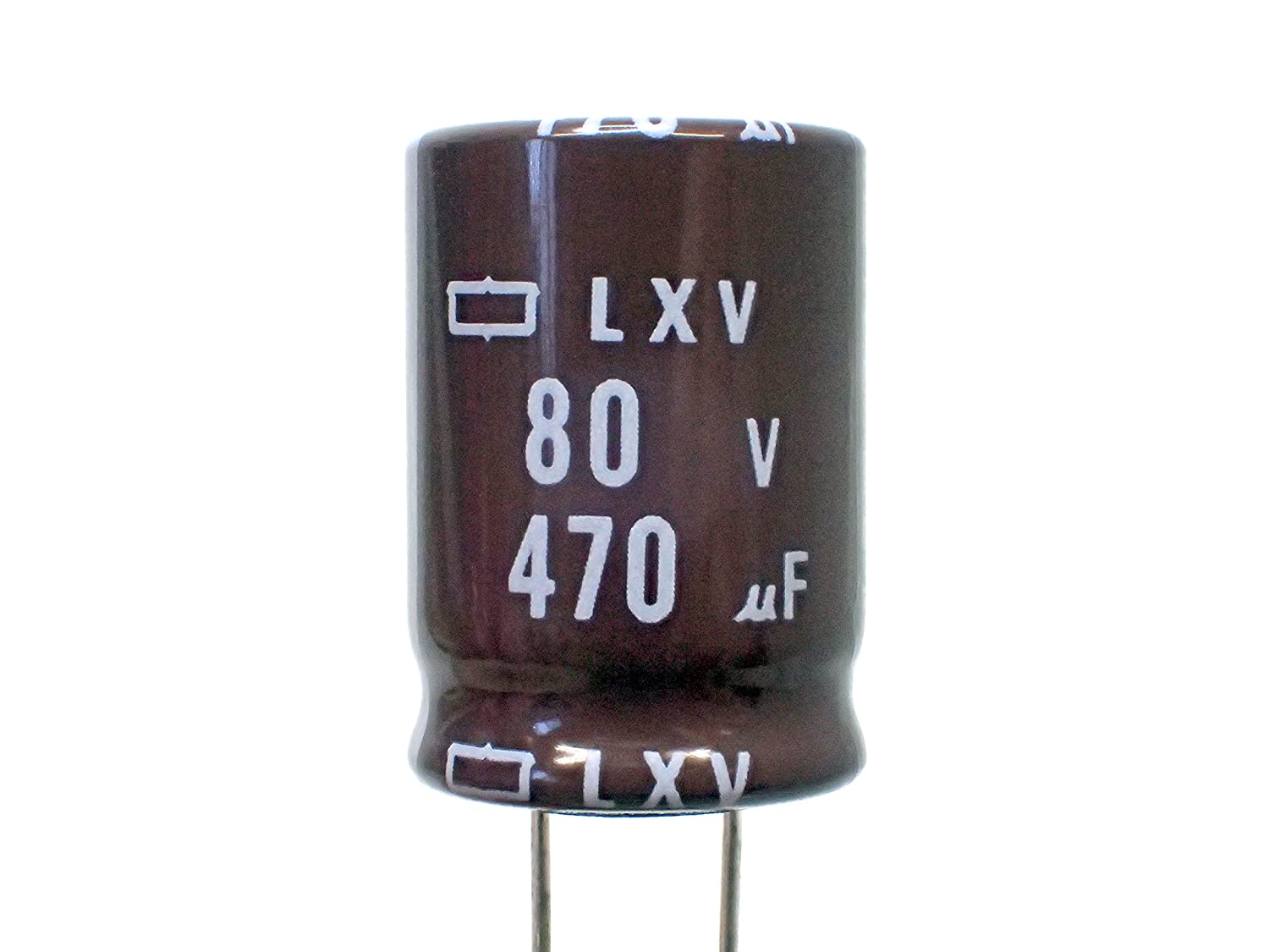 NIPPON CHEMI CON ラジアルリード 小形 電解コンデンサ 80V 470μF 105℃ ELXV800ELL471MM25S (2個セット)