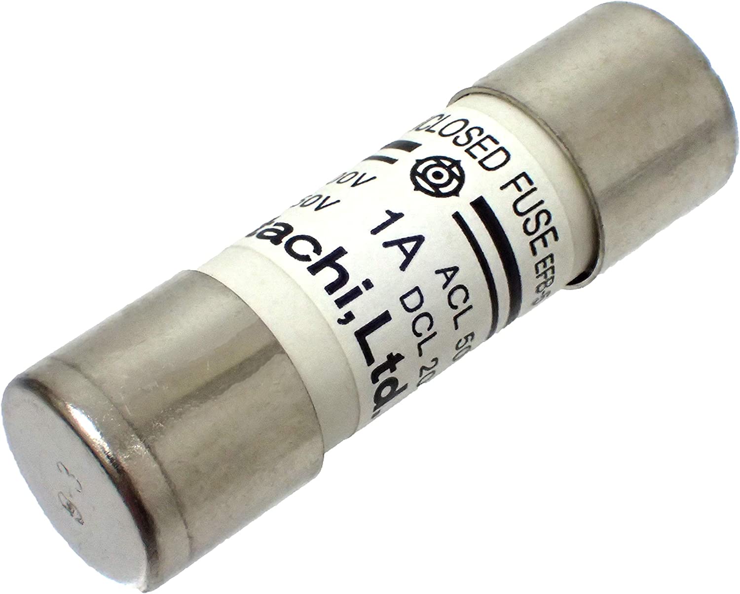 HITACHI  筒型 エンクロヒューズ ENCLOSED FUSE Φ15mm×50mm B種 AC 500V DC 250V 1A EFB-5|部品|カテゴリ別