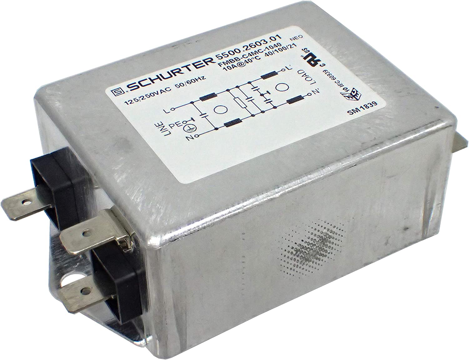SCHURTER 1-Phase Line Filters ACフィルタ 5500.2603.01