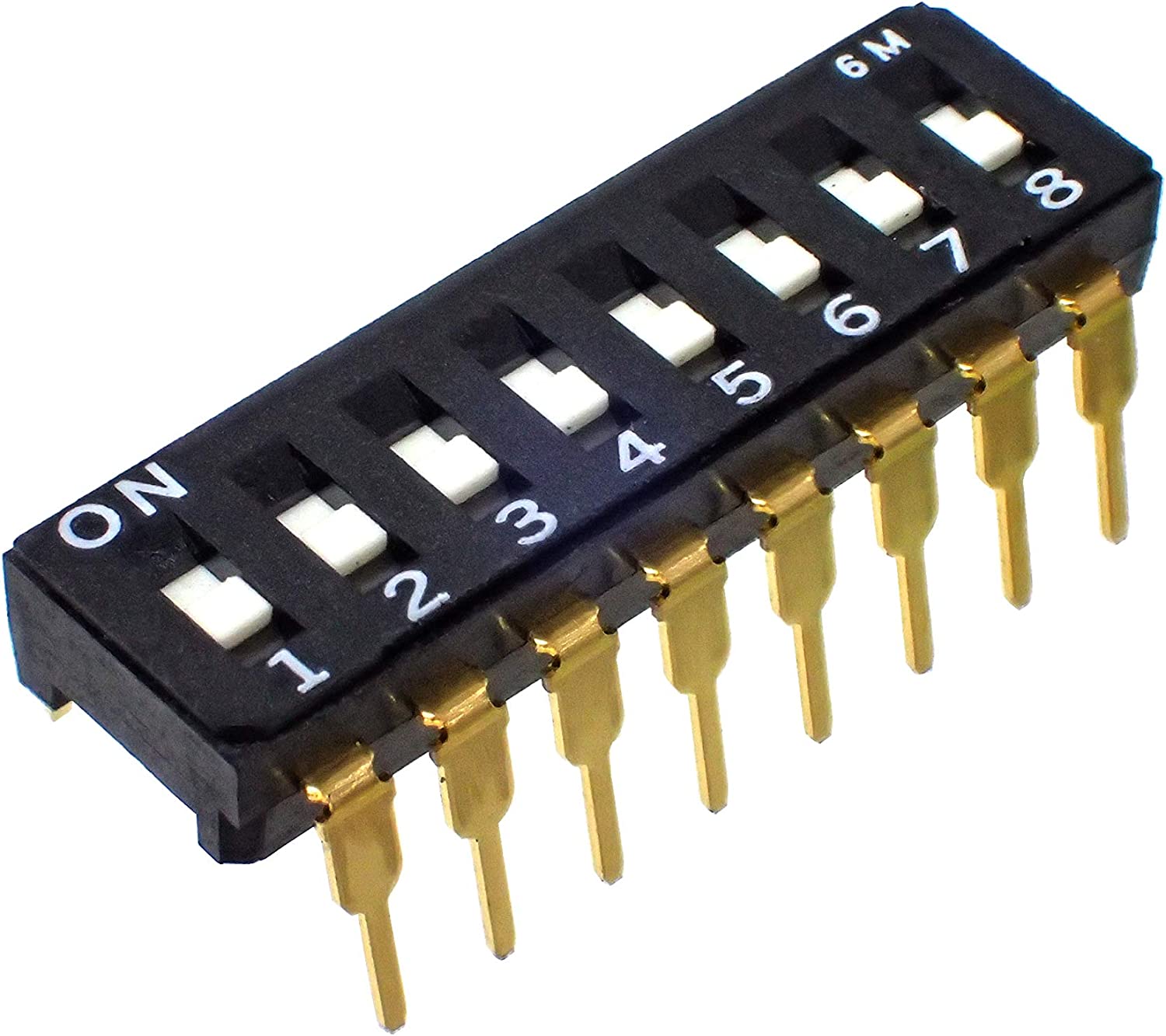 COPAL  スライドスイッチ 8極 フルピッチ フラットノブ 無洗浄タイプ  CFS-0801MC (5個セット)|部品|カテゴリ別