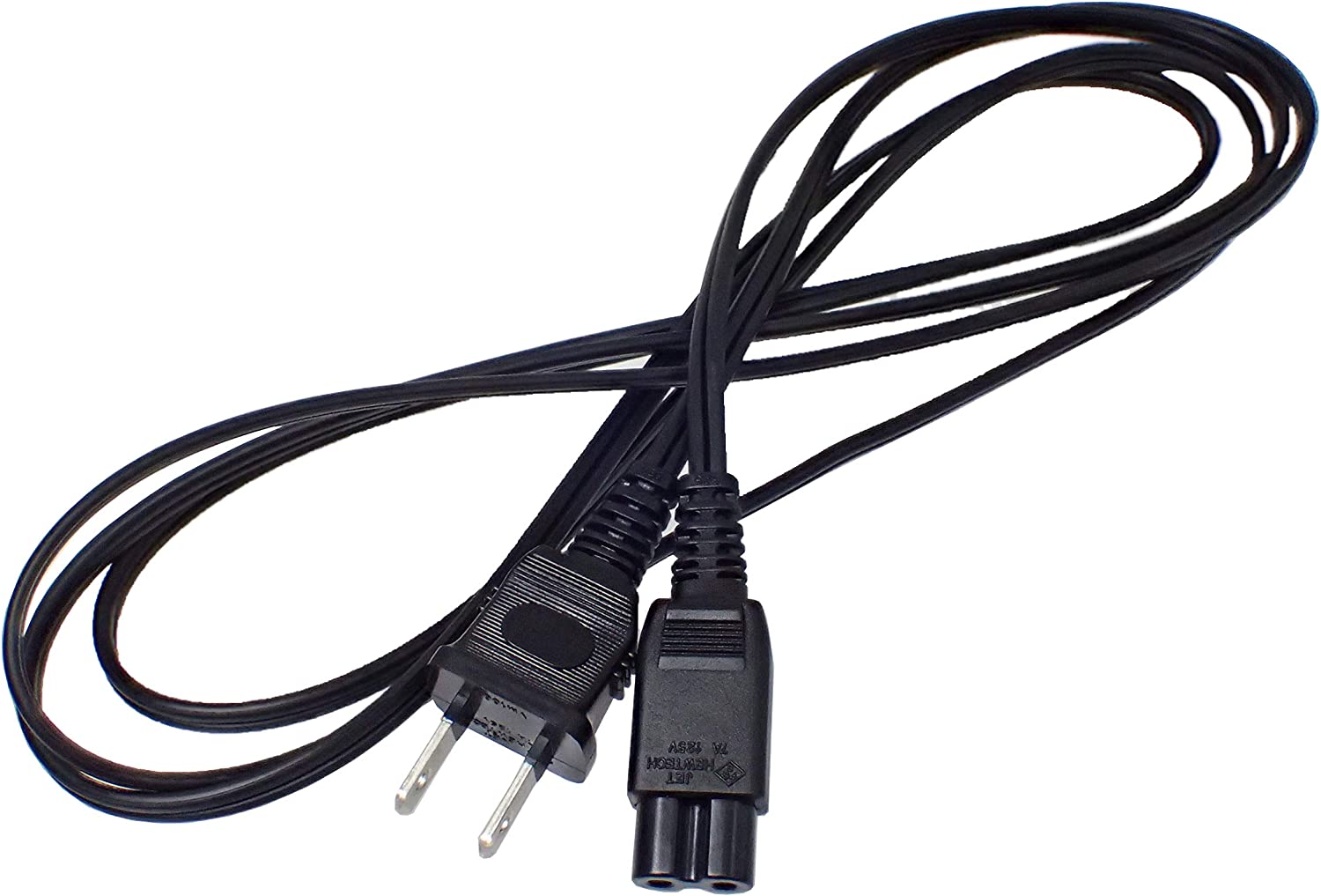 Buhieen.com 電源ケーブル メガネ型 2Pin-2Pin 2m 125V 7A BU-125-7A-2.0|部品|カテゴリ別