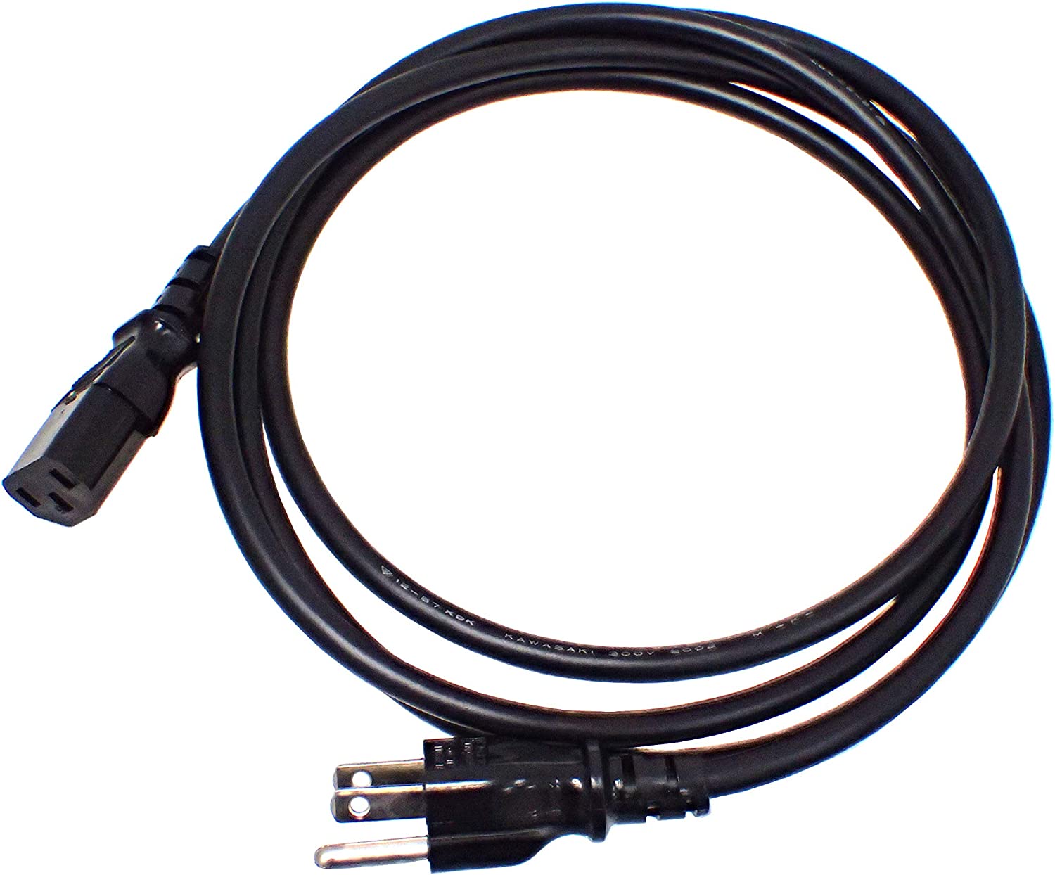 Buhieen.com 電源ケーブル 3Pin-2Pin 1.8m 125V 7A BU3-125-7A-1.8|部品|カテゴリ別
