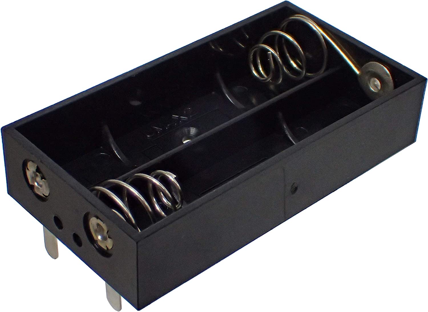 ISHIKAWA 電池ホルダー 単4×2本 基板端子 黒 フラットタイプ UM4×2 (5個セット)|部品|カテゴリ別