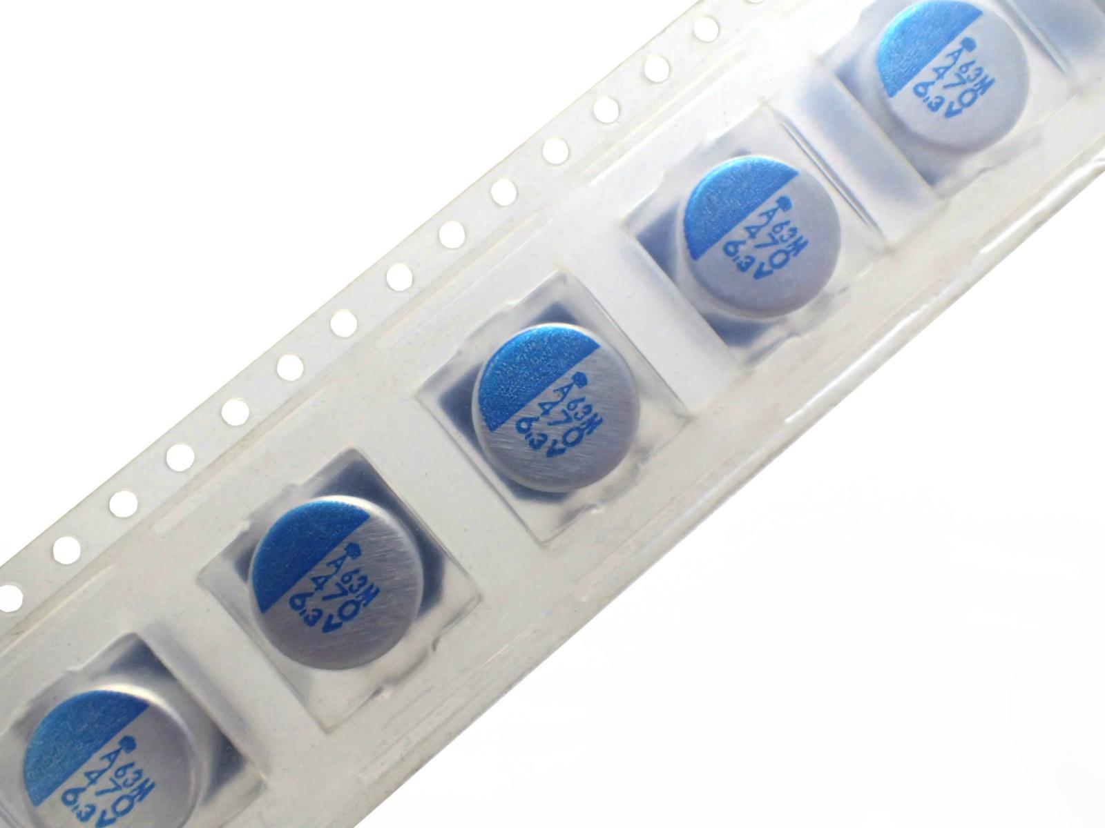 NIPPON CHEMI CON SMD 面実装 テーピング品 電解コンデンサ 6.3V 470uF  105℃  APXA6R3ARA471MJ80G (5個セット)|部品|カテゴリ別