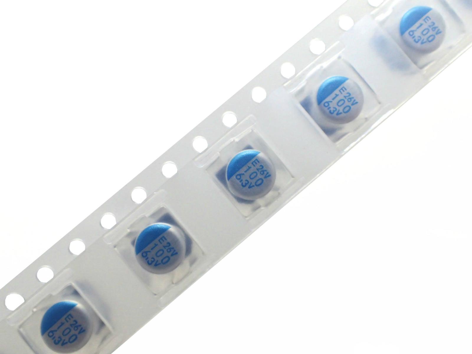 NIPPON CHEMI CON SMD 面実装 テーピング品 電解コンデンサ  6.3V 100uF  105℃  APXE6R3ARA101ME61G (5個セット)|部品|カテゴリ別