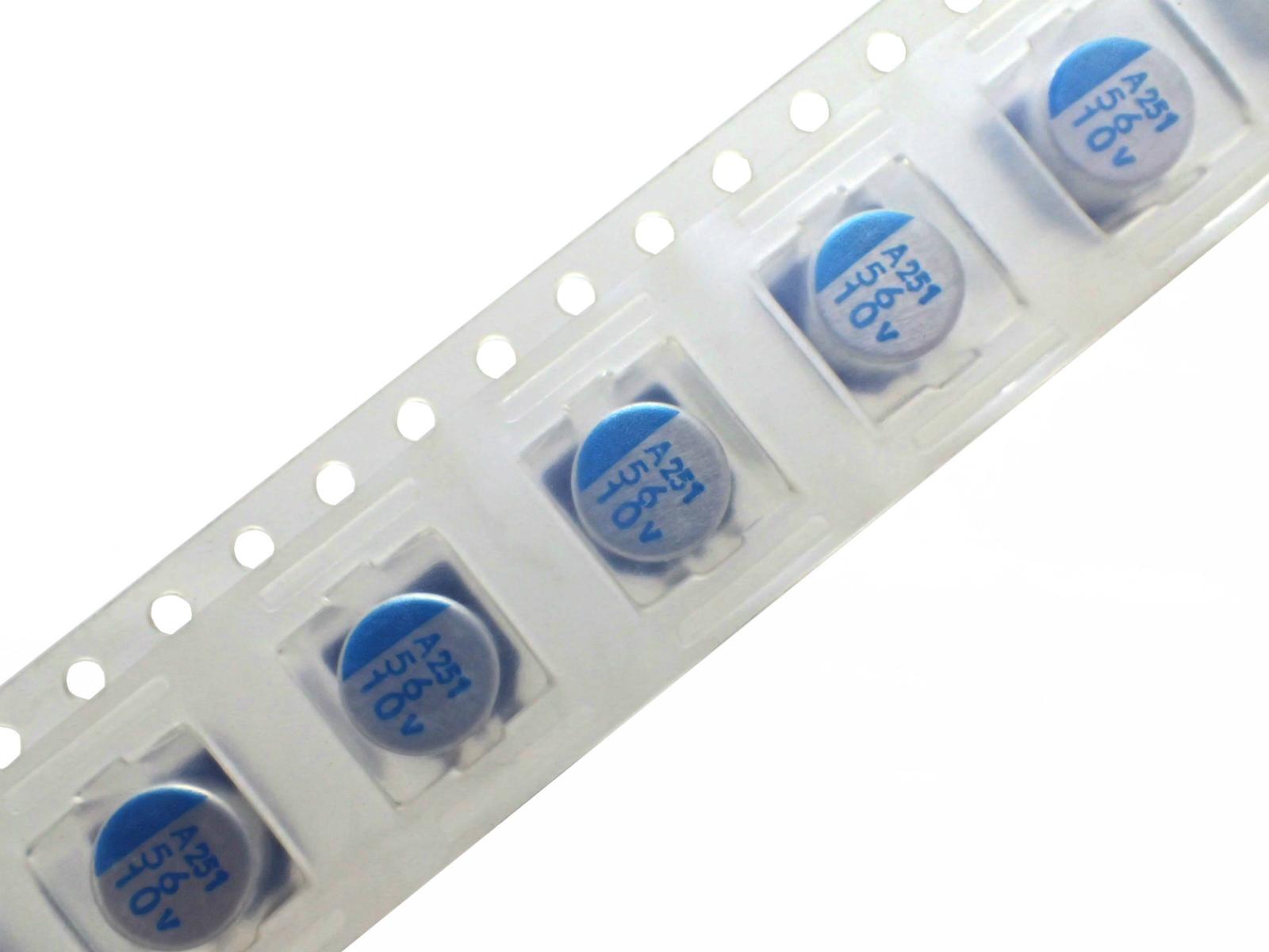NIPPON CHEMI CON SMD 面実装 テーピング品 電解コンデンサ 10V 56uF  105℃ APXA100ARA560MF60G (5個セット)|部品|カテゴリ別