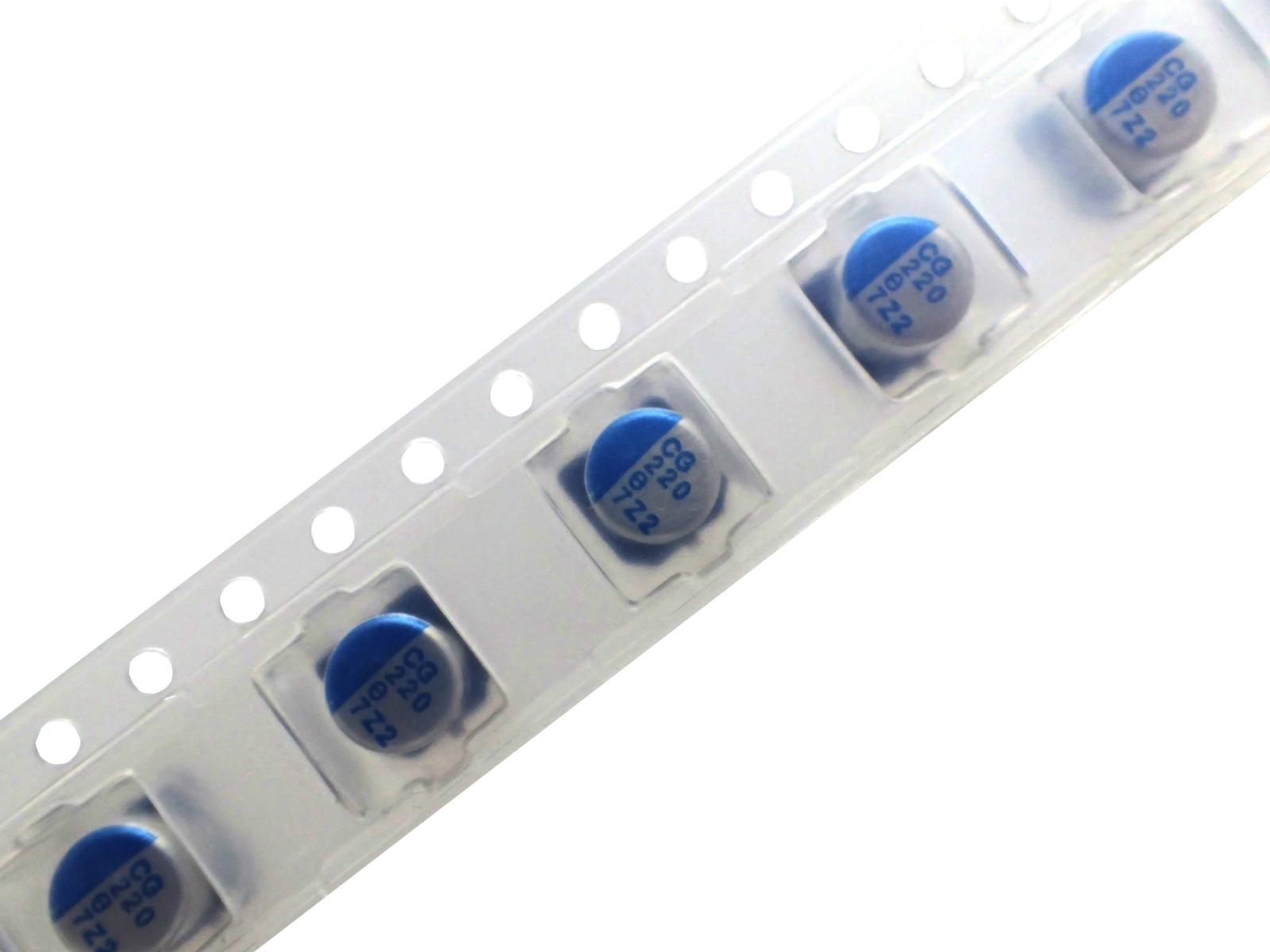 NICHICON SMD 面実装 テーピング品 電解コンデンサ 2.5V 220uF  105℃ PCG0E221MCL1GS (5個セット)|部品|カテゴリ別