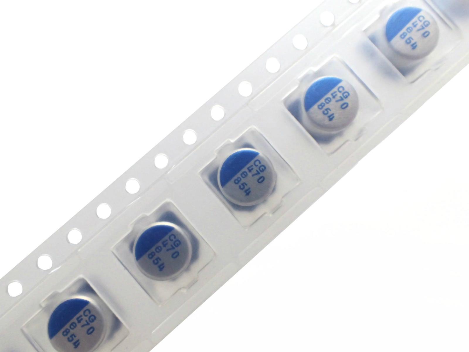 NICHICON SMD 面実装 テーピング品 電解コンデンサ 2.5V 470uF  105℃ PCG0E471MCL1GS (5個セット)|部品|カテゴリ別