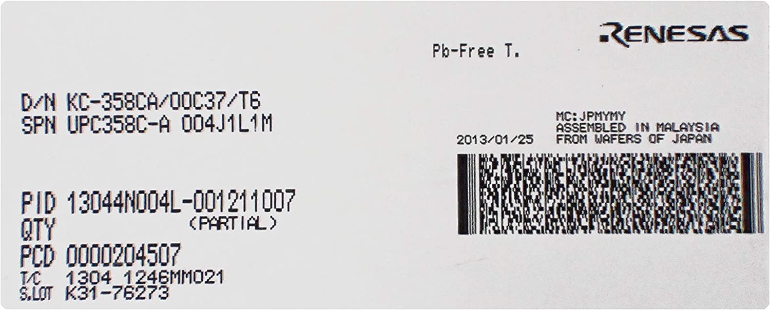 RENESAS Bipolar Analog Integrated Circuit オペアンプ UPC358C-A (5個セット ...