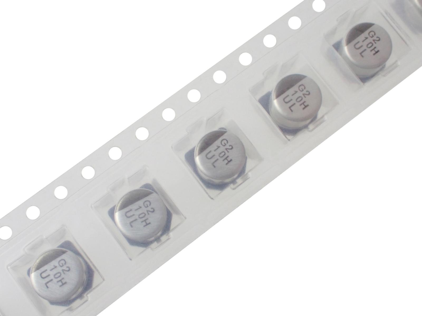NICHICON SMD 面実装 テーピング品 電解コンデンサ 50V 10μF 105°UUL1H100MCL1GS (5個セット)|部品|カテゴリ別