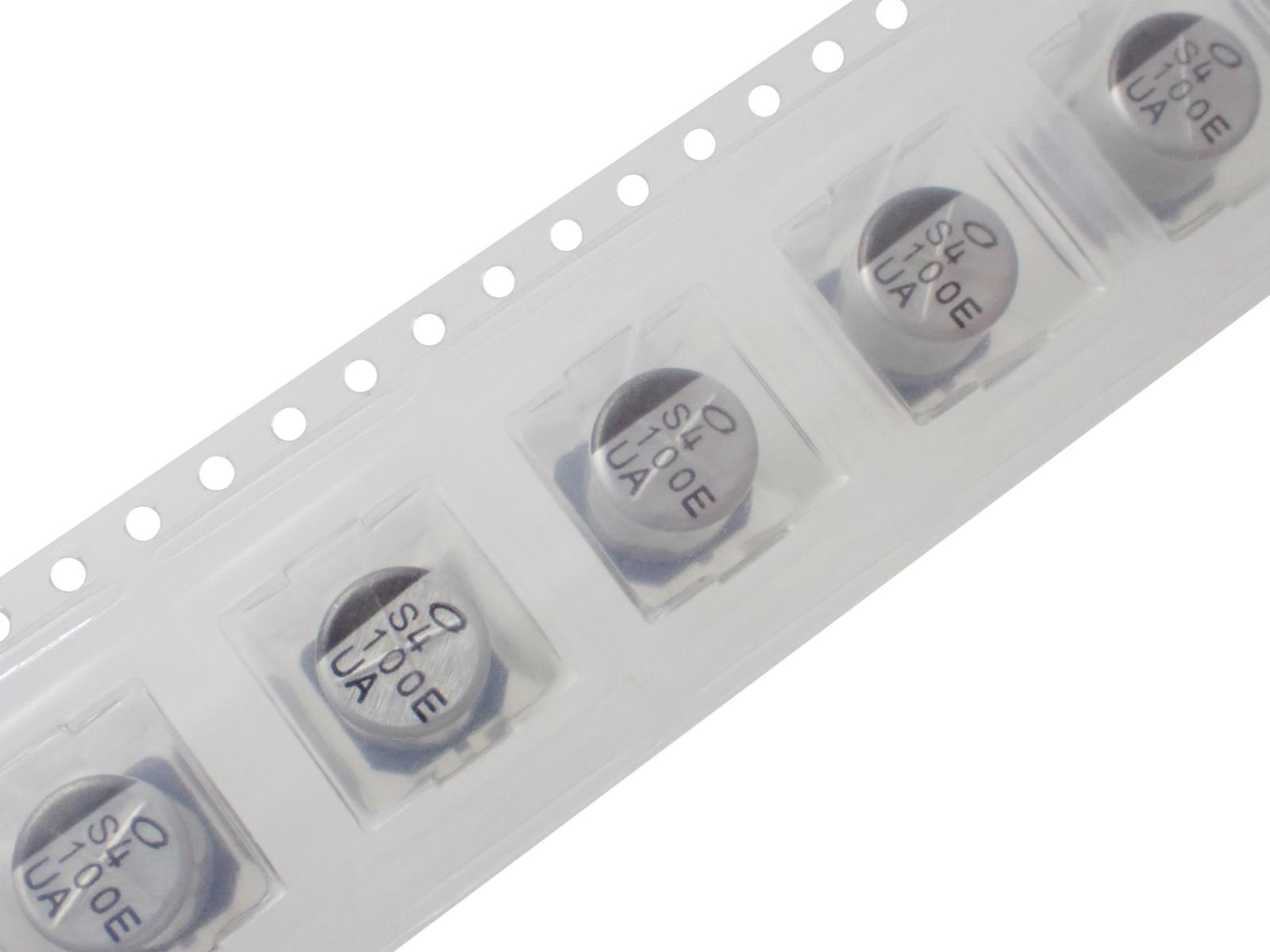 NICHICON SMD 面実装 テーピング品 電解コンデンサ 25V 100μF 105°UUA1E101MNL1GS (5個セット)|部品|カテゴリ別