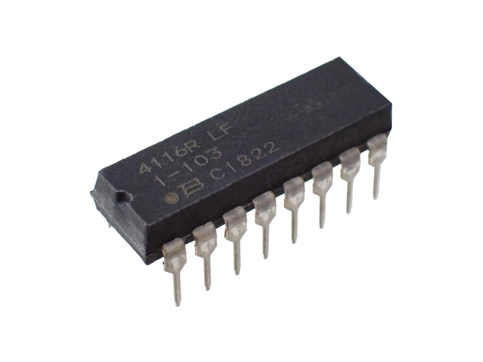 BOURNS 抵抗アレイ 10kΩ 2.25W ±2% 素子数：8 4116R-1-103LF (5個セット)|部品|カテゴリ別