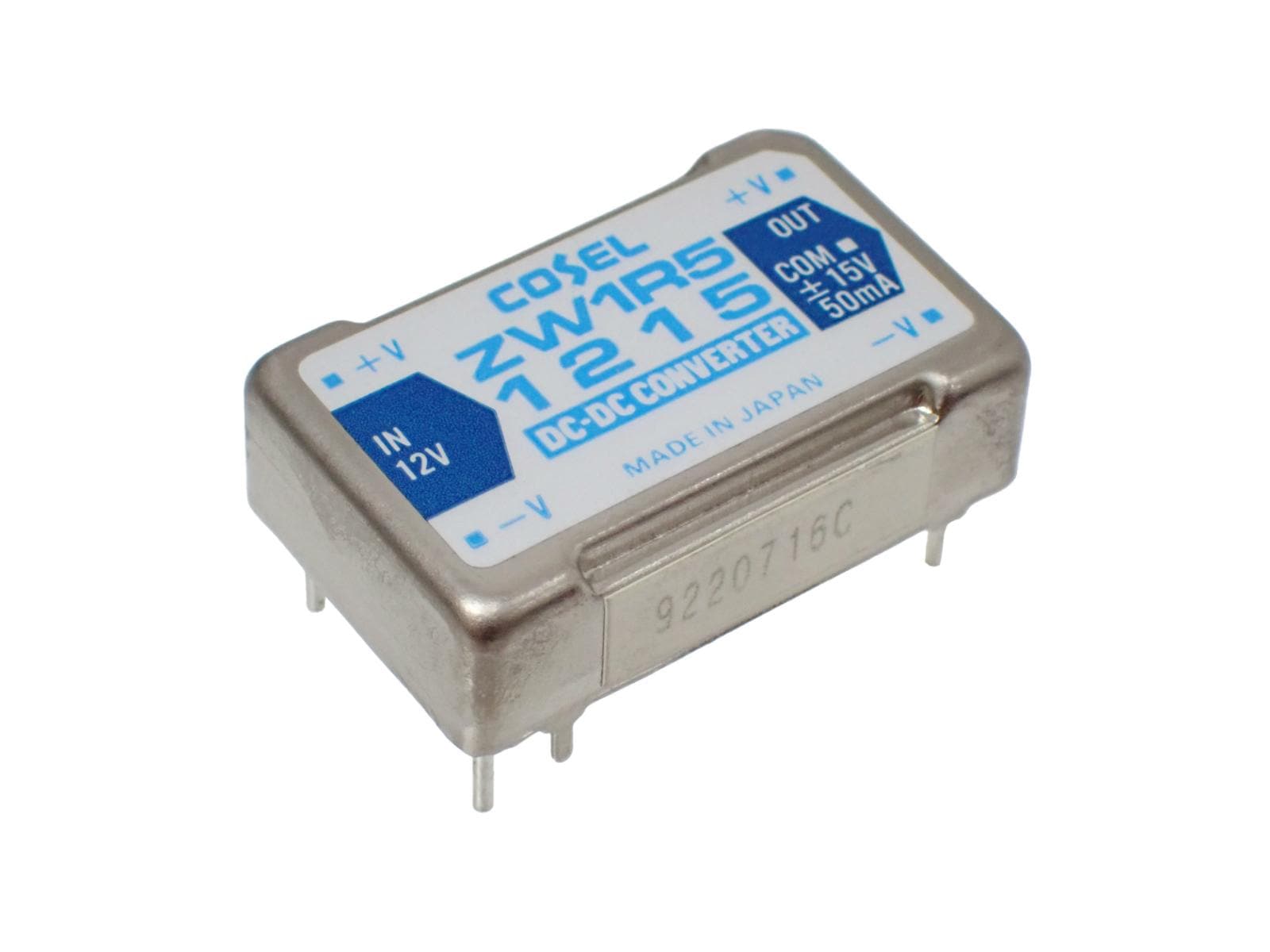 COSEL DC/DC コンバータ 1.5W 5V 0.05A ZW1R51215