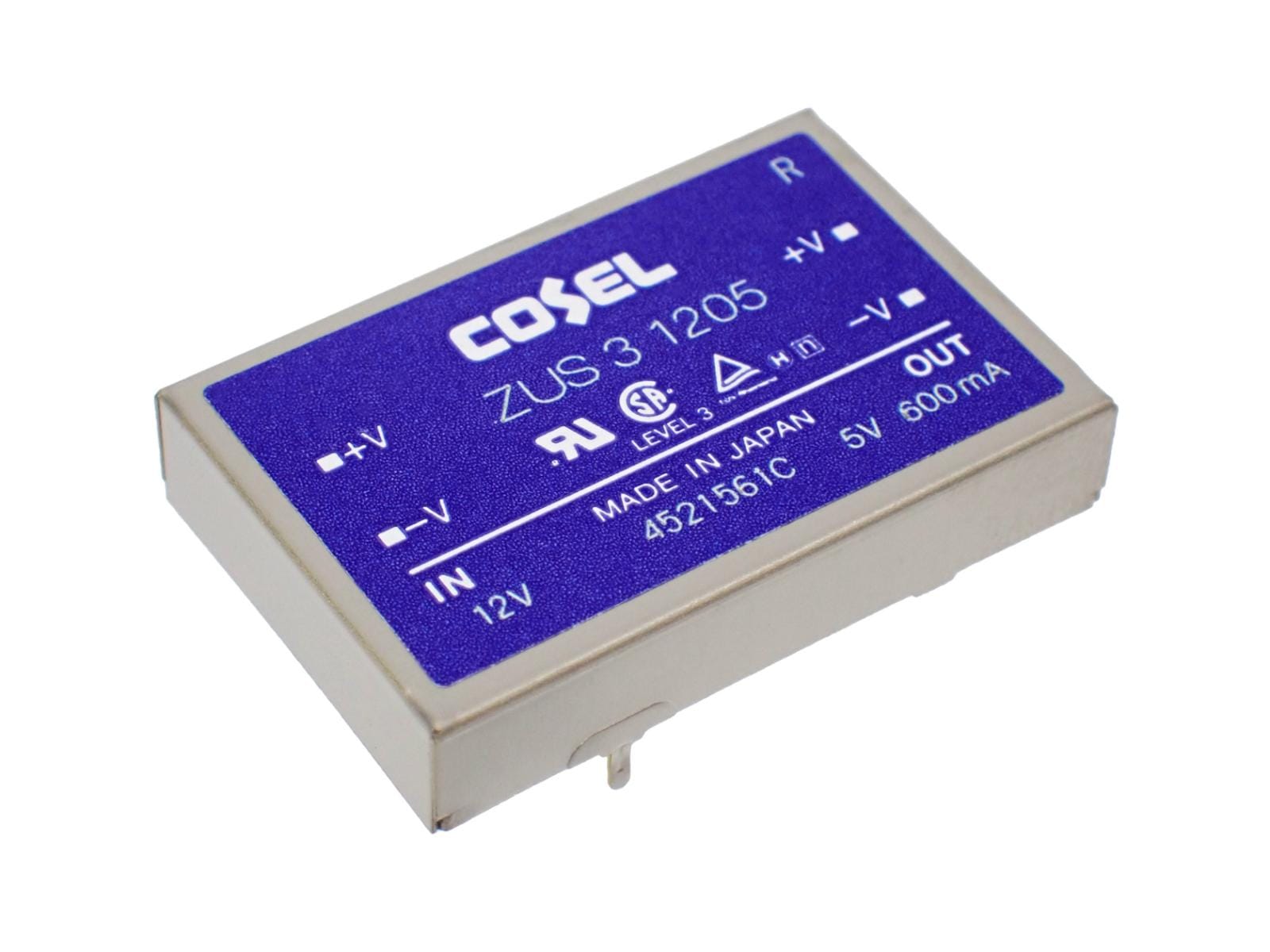 COSEL DC/DC コンバータ 3W 5V 0.6A ZUS31205