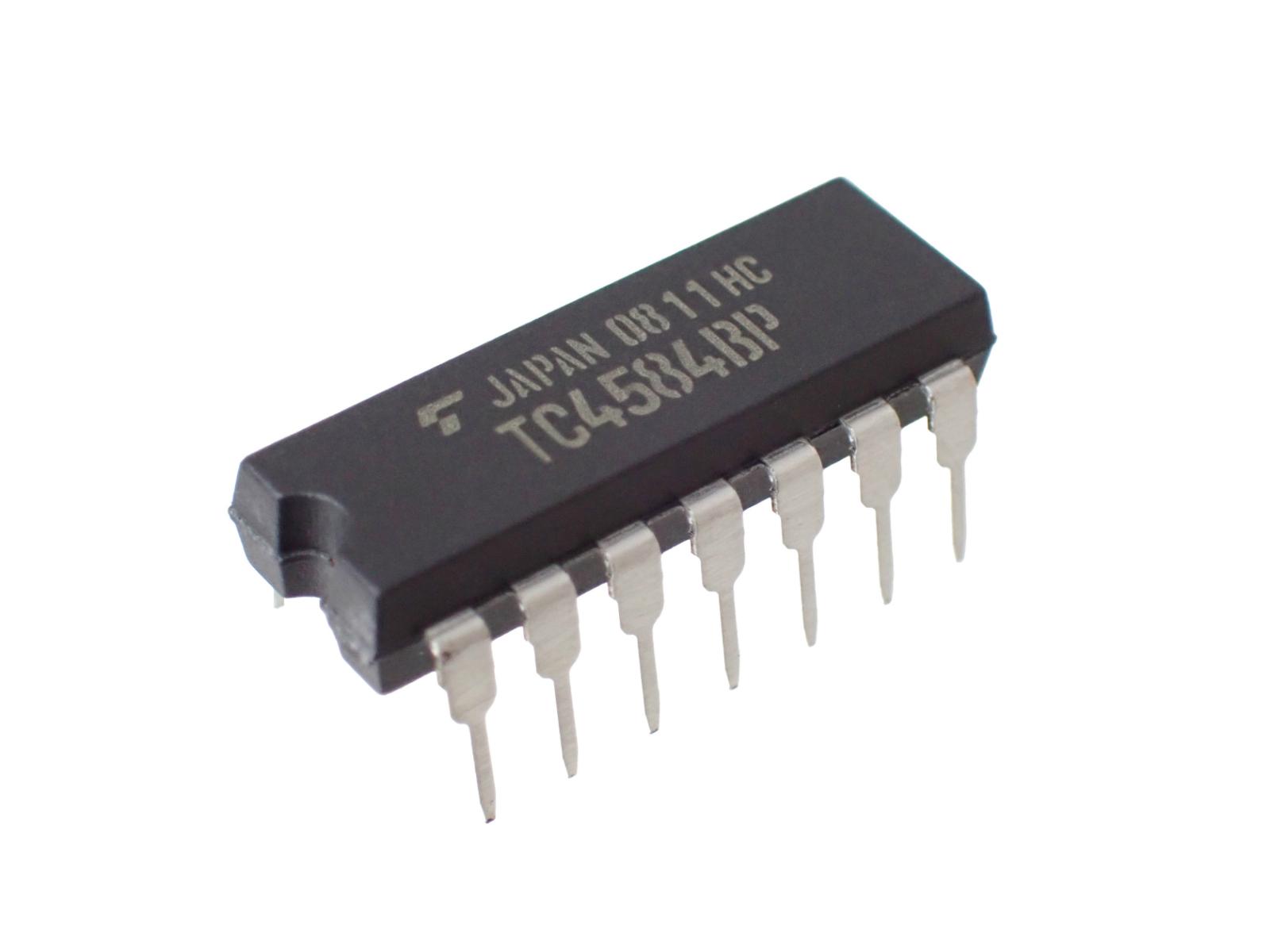 TOSHIBA Hex Schmitt Trigger インバータ TC4584BP (N,F) (5個セット)