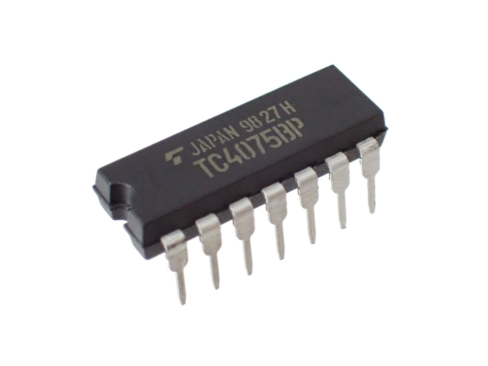 Toshiba triple 3 input and gate tc4075bp 5 