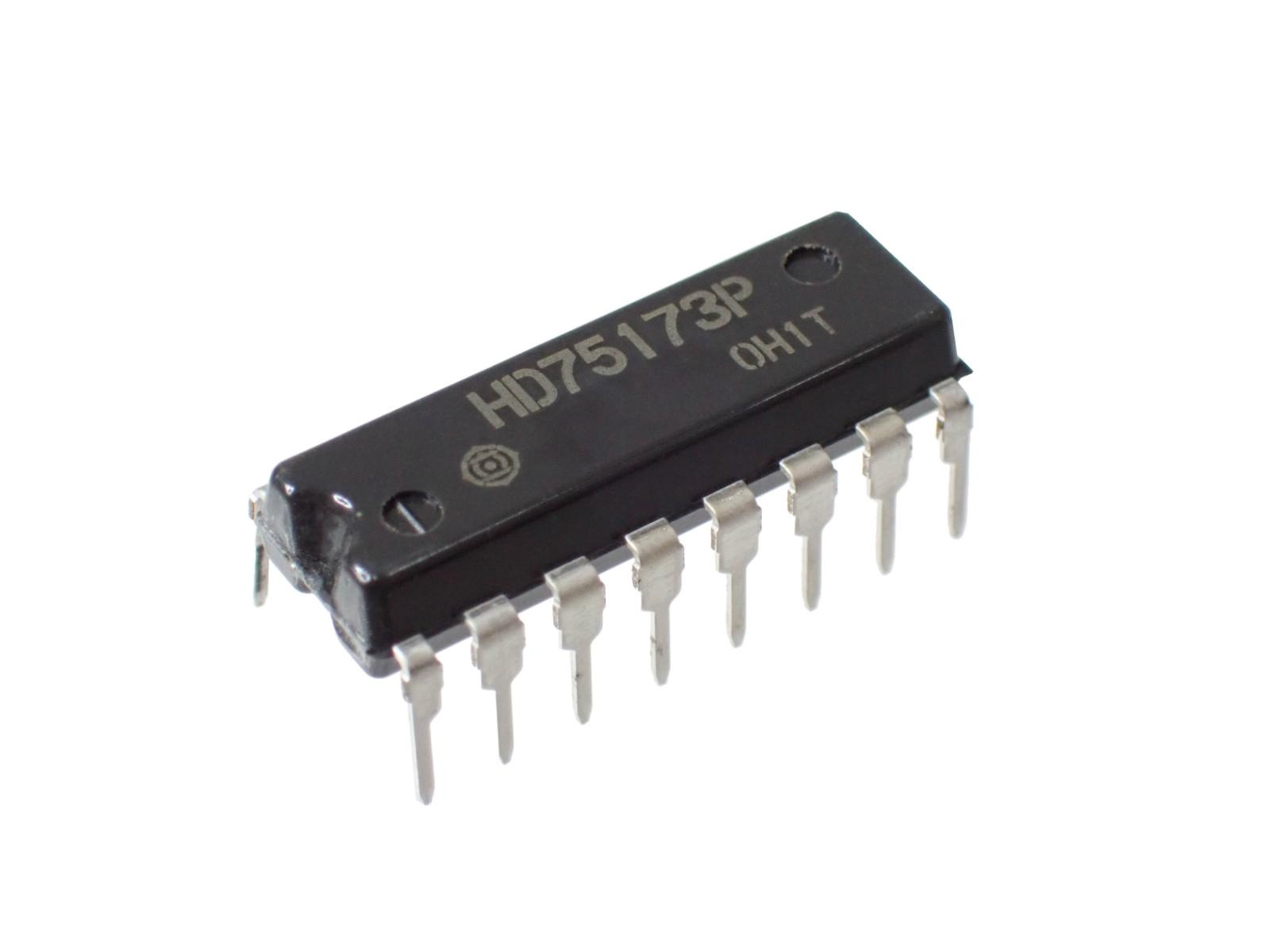 HITACHI Quadruple Differential Line Receivers With 3 State Outputs HD75173P (5個セット)|部品|カテゴリ別
