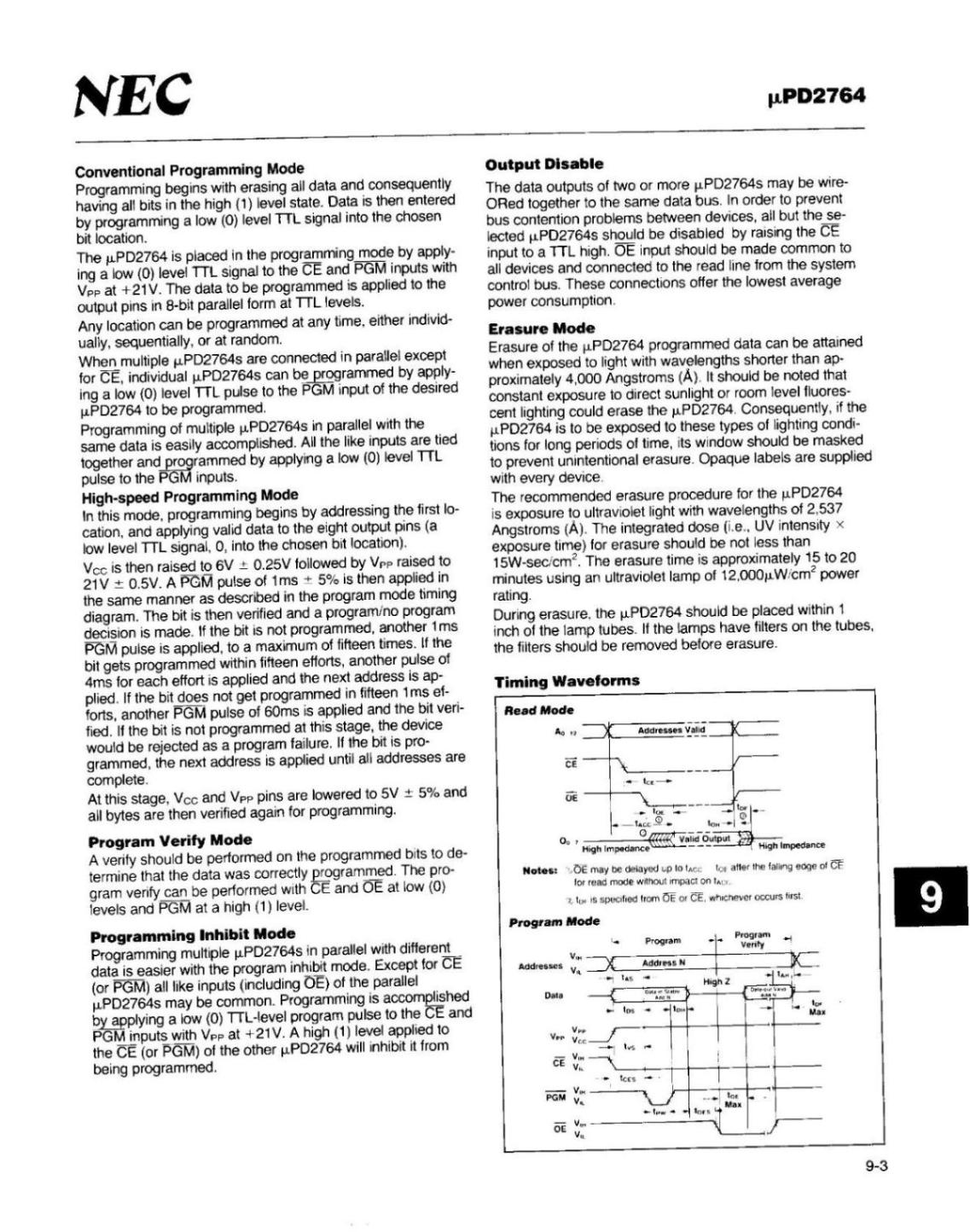 NEC NMOS UV / OTP EPROM UPD2764D-2 | カテゴリ別,部品,半導体製品,マイクロプロセッサ | Buhieen.com