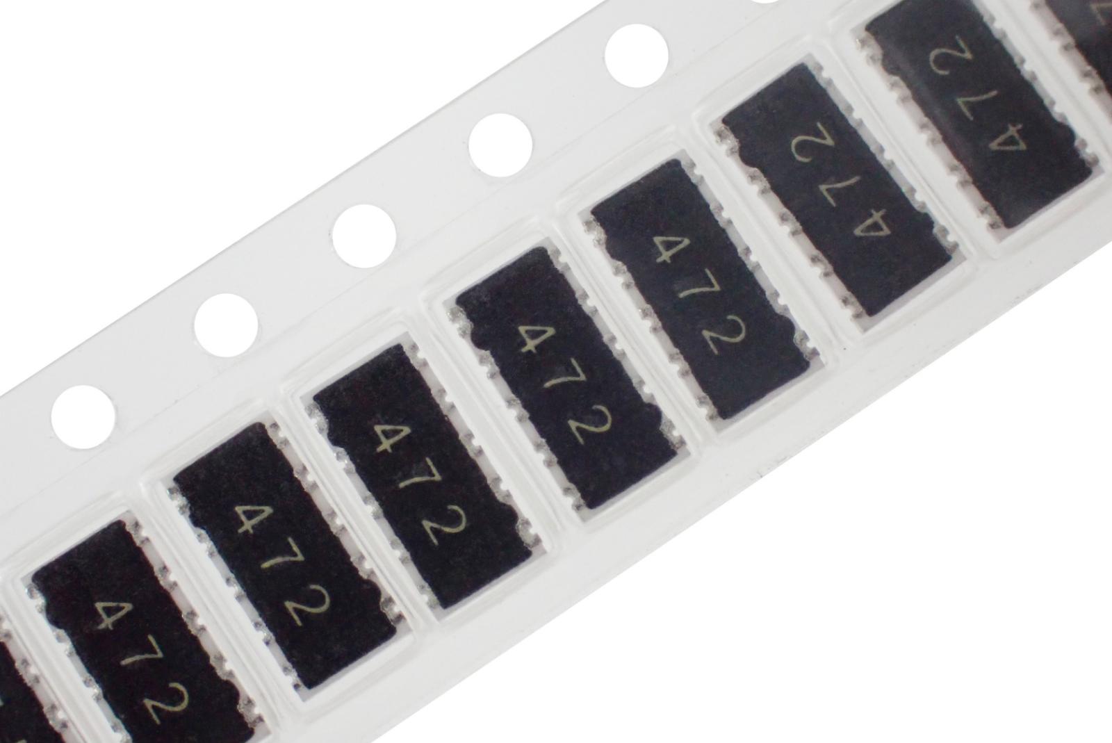 Panasonic SMD 面実装 抵抗器 チップネットワーク 抵抗アレイ 4.7KΩ J ±5% 2512 EXBA10E472J (5個セット)|部品|カテゴリ別