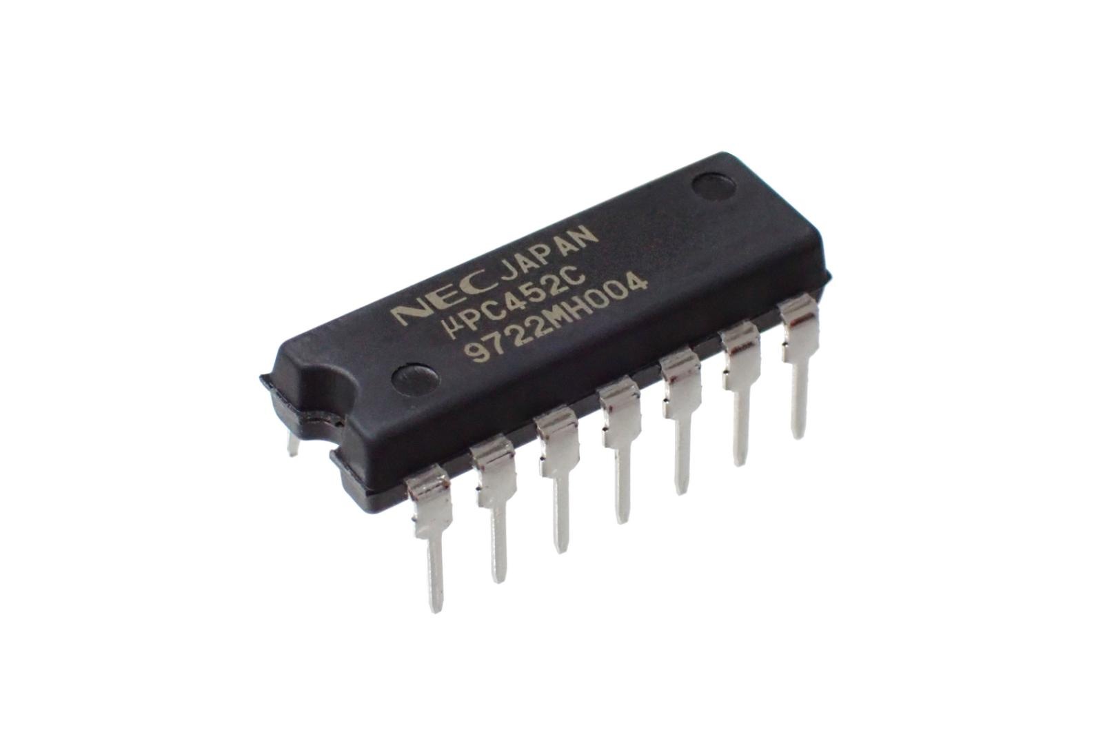 NEC オペアンプ クアッド 4回路 QUAD Operational Amplifier UPC452C (2個セット)|部品|カテゴリ別
