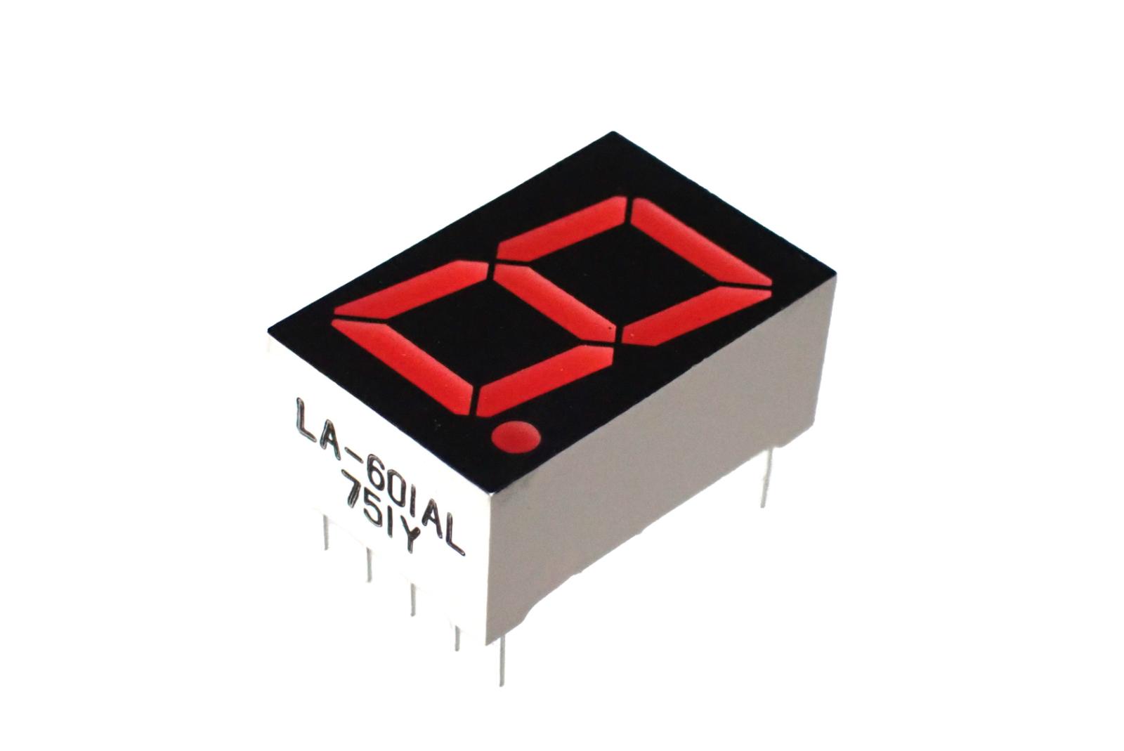 ROHM 1桁 7セグ LED 数字表示器 赤色 カソード LA-601AL (2個セット)|部品|カテゴリ別