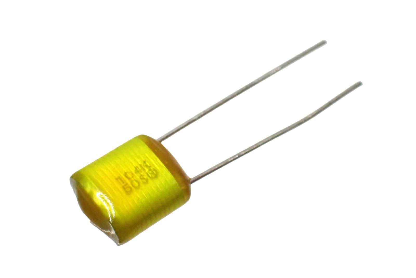 NISSEI ラジアルリード ポリステル フィルムコンデンサ 50V 0.1μF 85℃ AMZ50K104 (50個セット)|部品|カテゴリ別