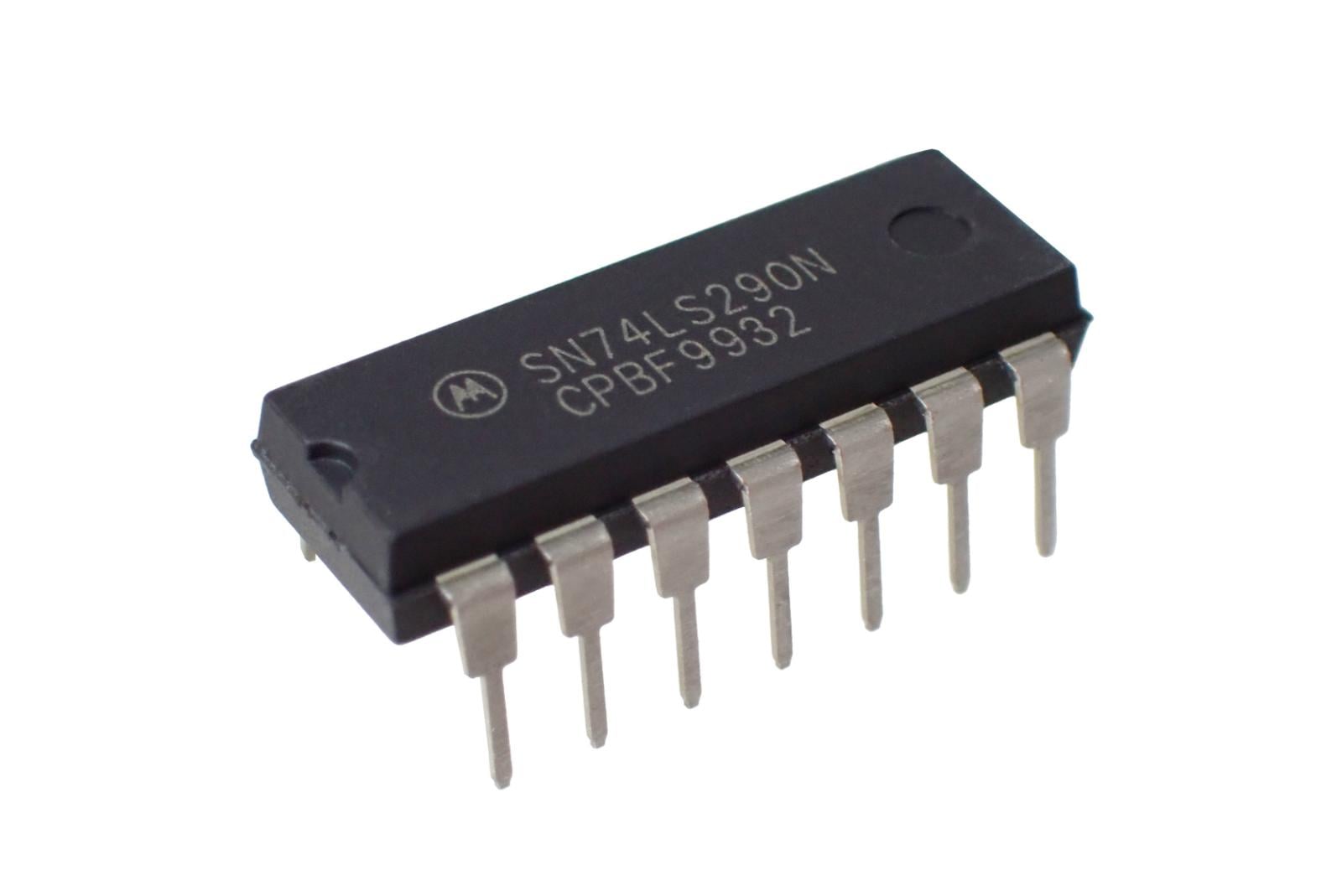 MOTOROLA ロジックIC DECADE COUNTER; 4-BIT BINARY COUNTER SN74LS290N (5個セット)