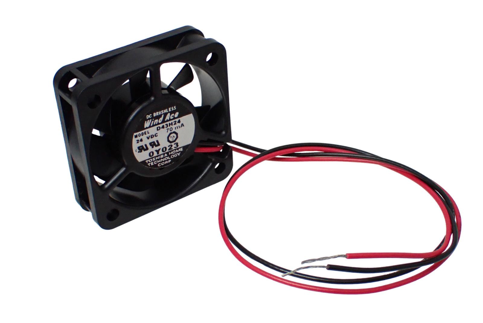 TOSHIBA ブラシレス DCファン Wind Ace 24V 70mA 40mm 角 × 13mm D43H24