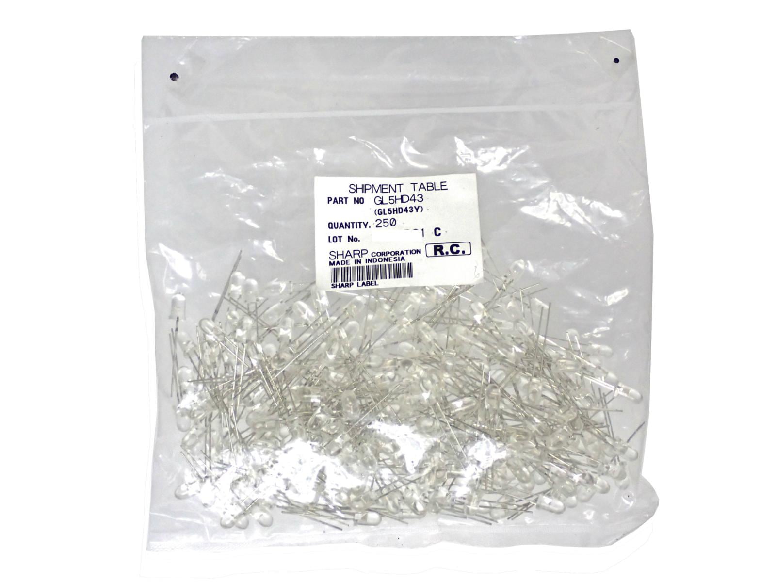 SHARP ラジアルリード LED RED 赤 GL5HD43 (250個セット)