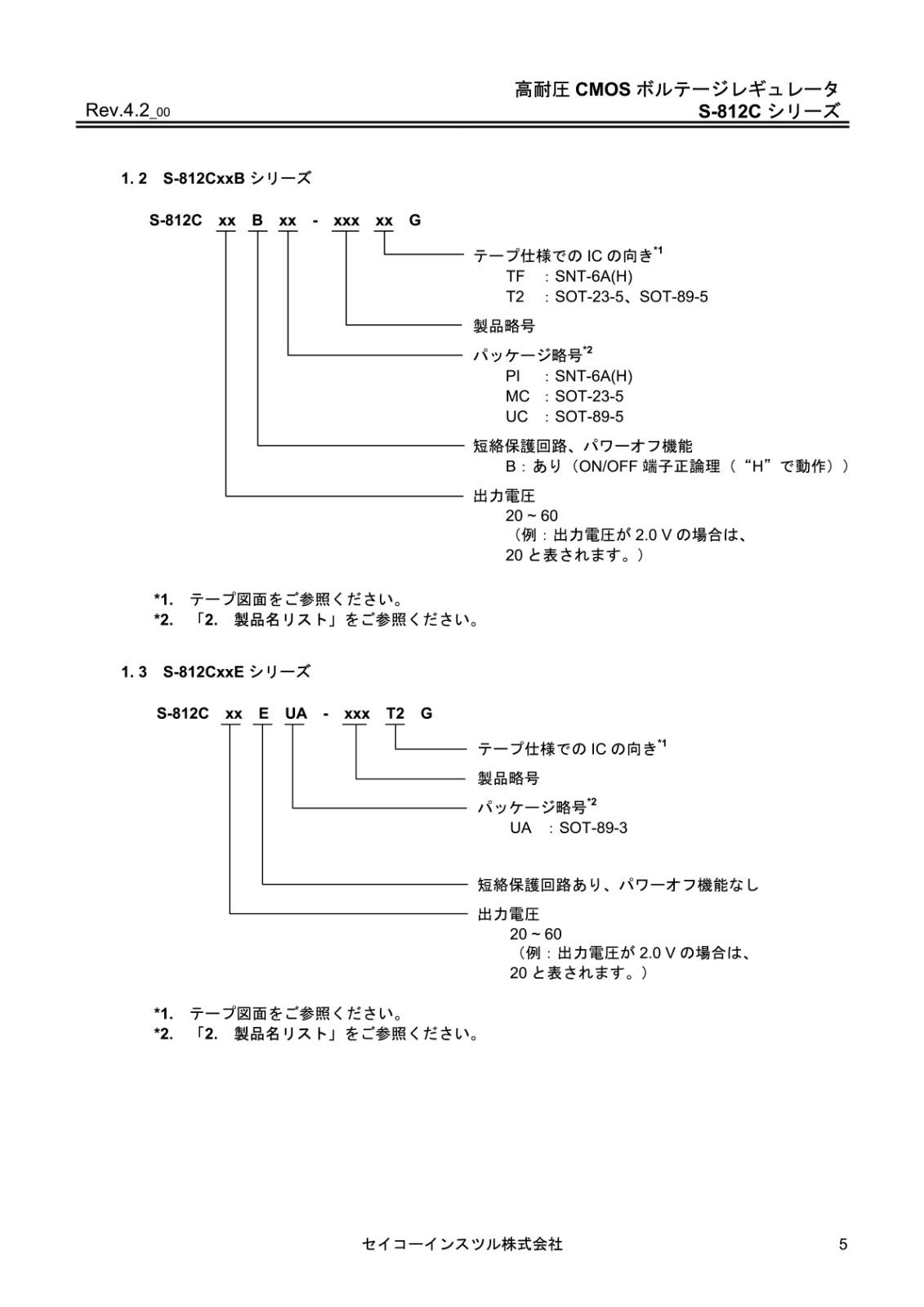 Seiko Instruments 高耐圧 CMOS 三端子 レギュレータ 5V 75mA S-812C50AY-B-G (5個セット)