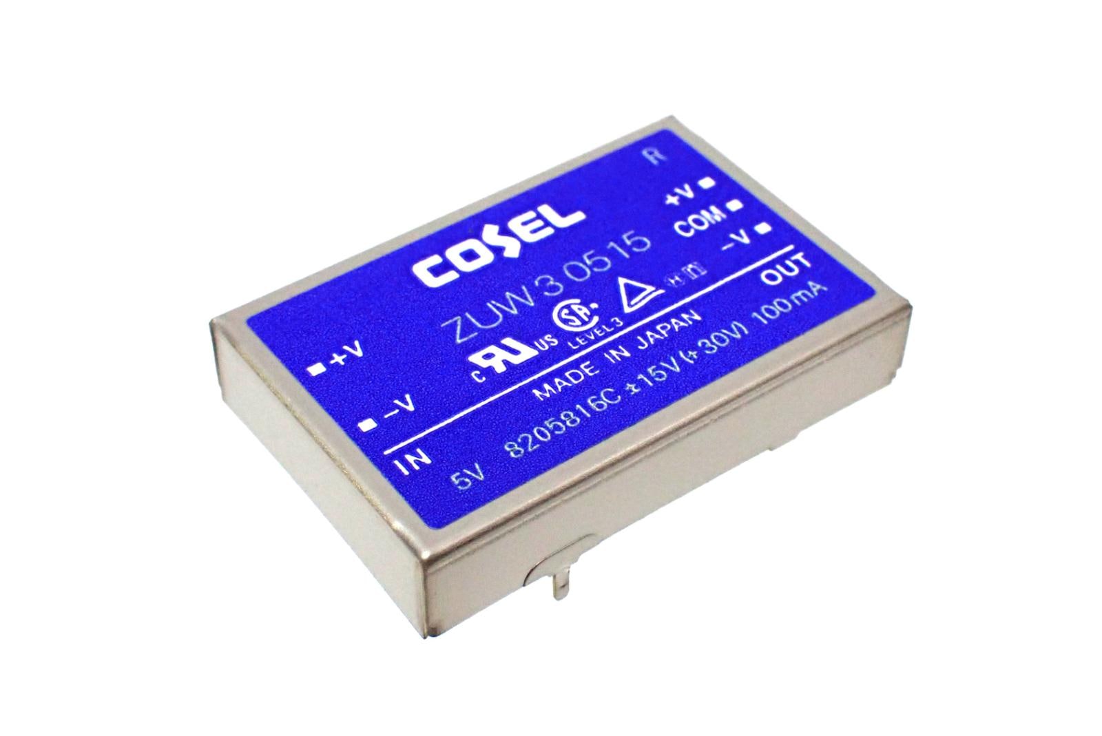 COSEL スイッチング電源 DC / DC コンバータ INPUT: DC4.5 - 9V OUTPUT: 15V 3.00W 0.10A ZUW30515