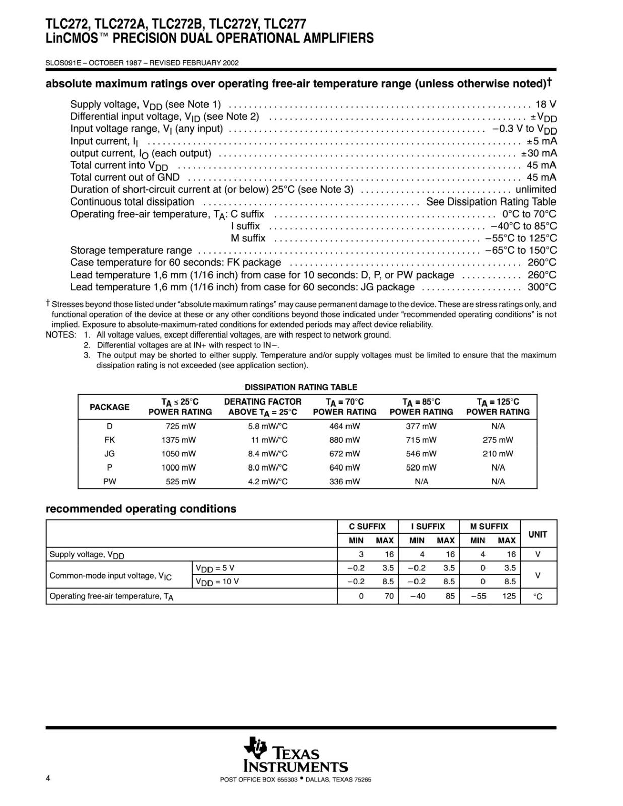 Texas Instruments SMD 面実装 2回路 アンプIC デュアルオペアンプ TLC272CDR (5個セット)