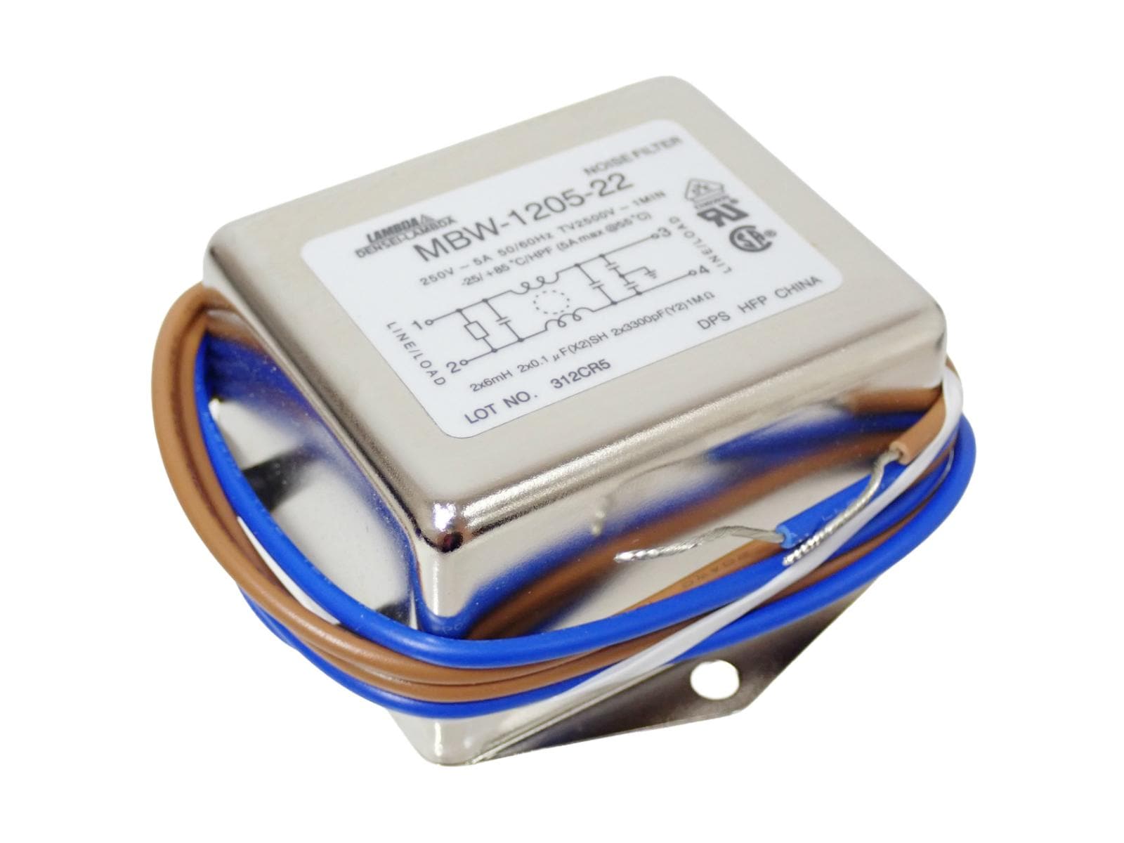 TDK LAMBDA 電源ライン用 EMCフィルタ ノイズフィルタ 250A 5A MBW-1205-22