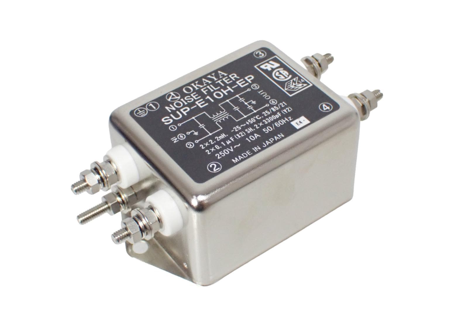 OKAYA ノイズフィルタ 250VAC 10A SUP-E10H-EP