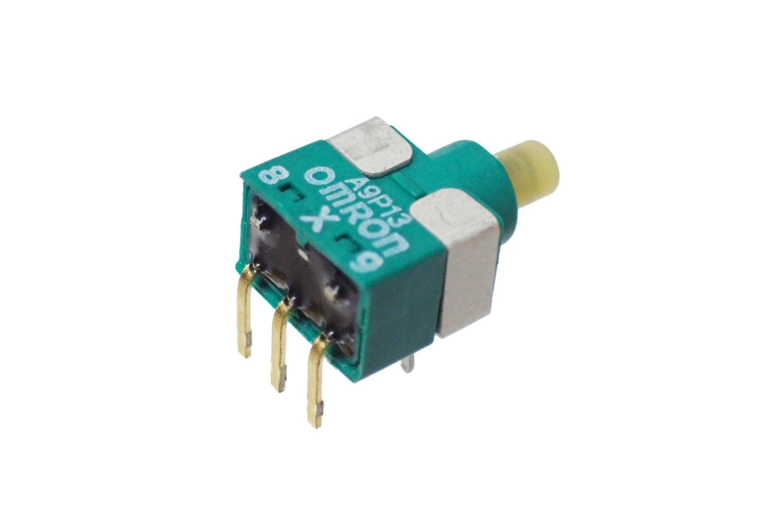 OMRON 超小形 プッシュスイッチ ON-(ON) 単極双投 SPDT ライトアングル端子 A9P13-0012 (2個セット)