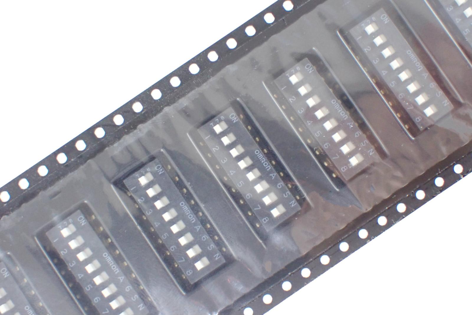 OMRON SMD 面実装 スライド ディップスイッチ 8極 標準 フラットタイプ A6SN-8104-P
