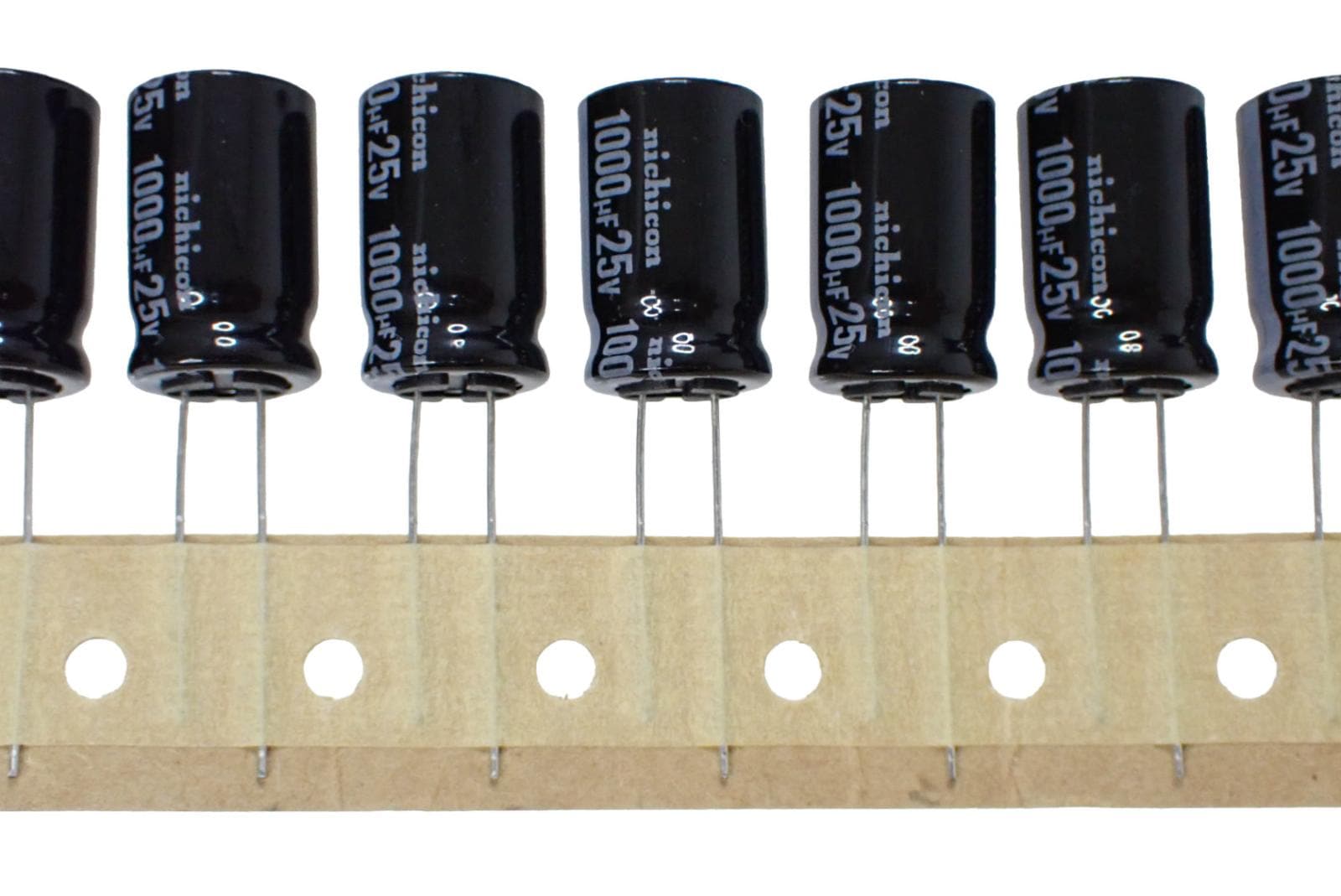 NICHICON ラジアルリード 長寿命 低インピーダンス 小形 アルミ 電解コンデンサ 25V 1000μF 105° UHE1E102MHD6TO (2個セット)