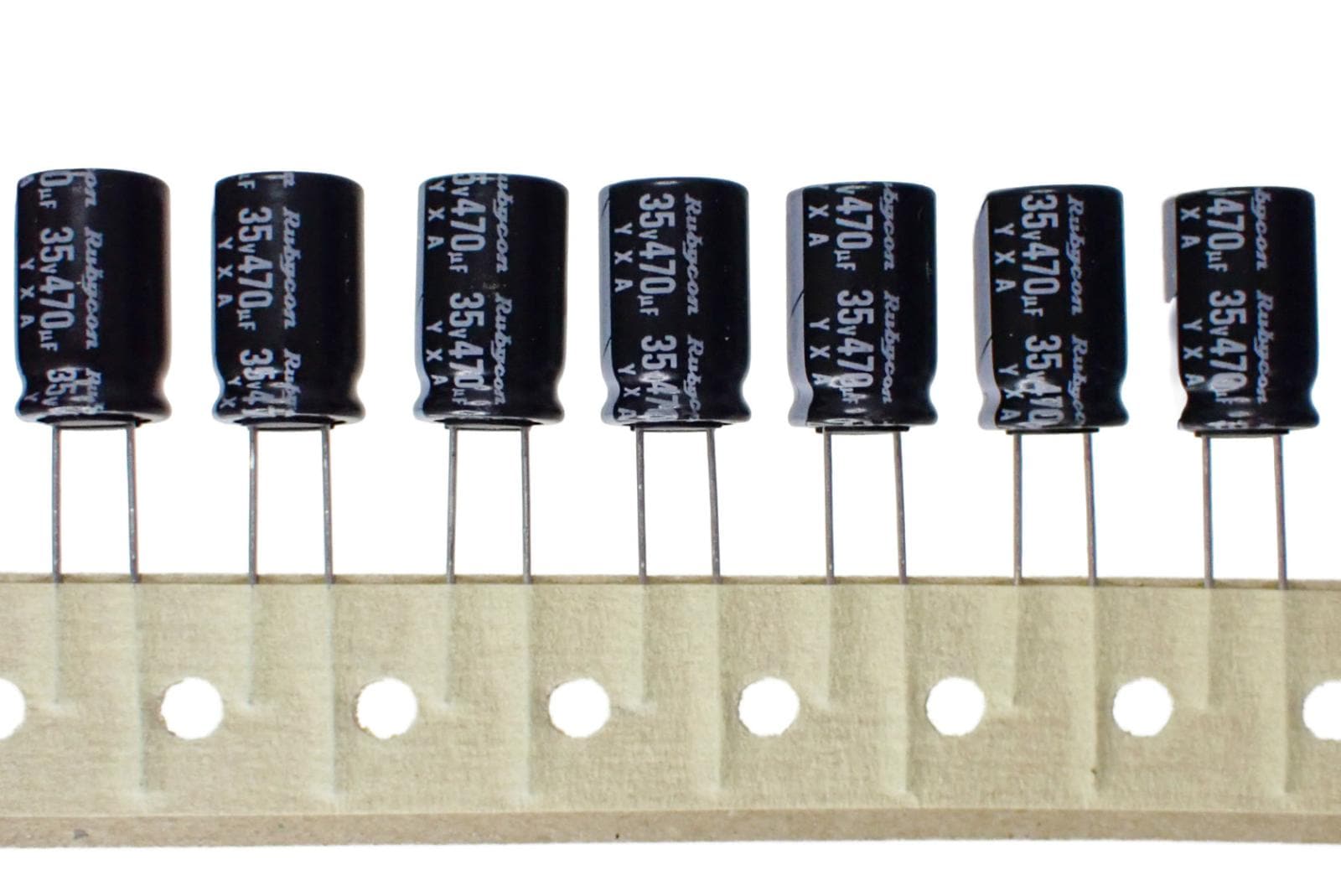 Rubycon ラジアルリード 電解コンデンサ 35V 470μF 105° 35YXF471MEFCT810X16 (5個セット)