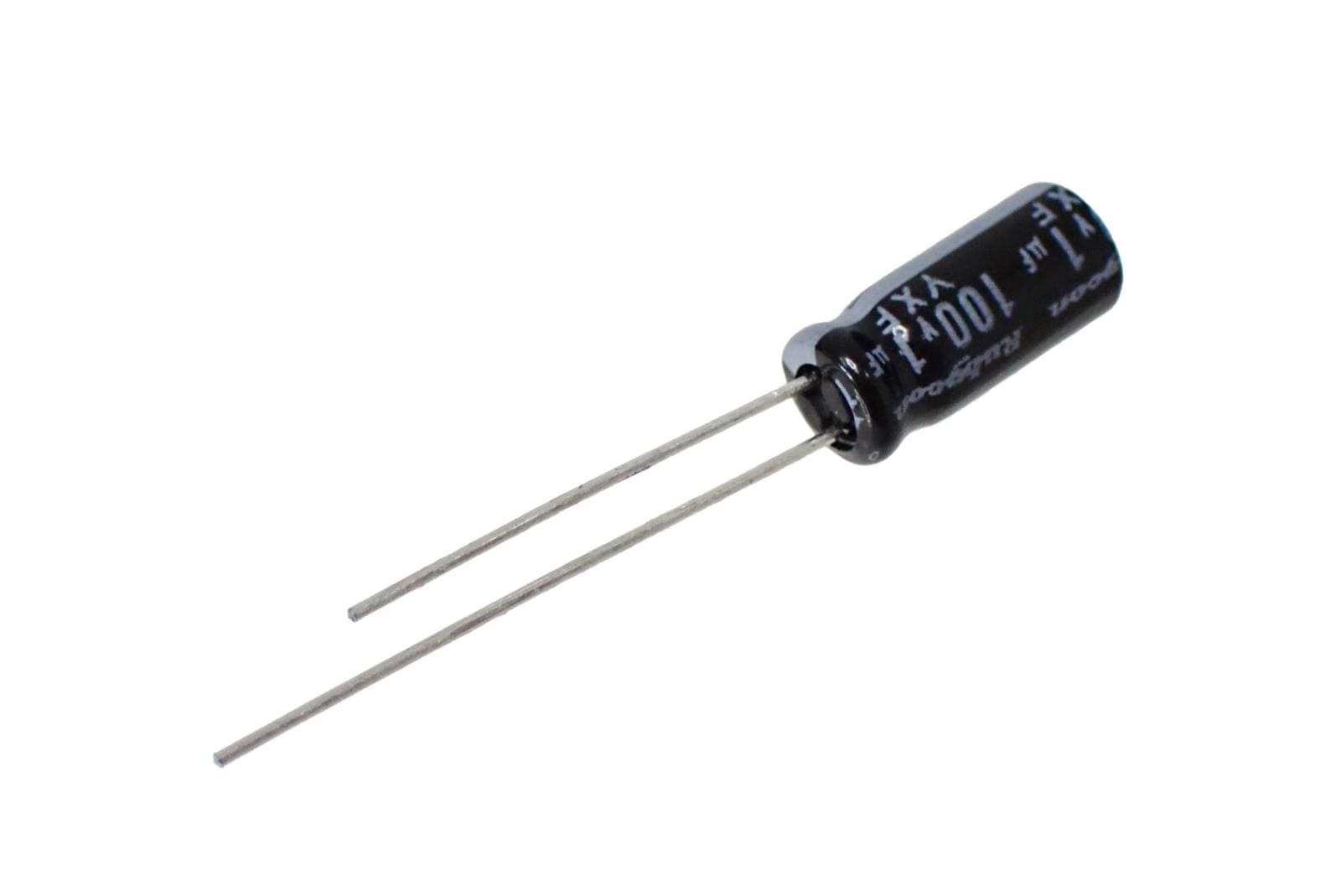 Rubycon ラジアルリード アルミ 電解コンデンサ 100V 1uF 105° 100YXF1MEFC5X11 (5個セット)