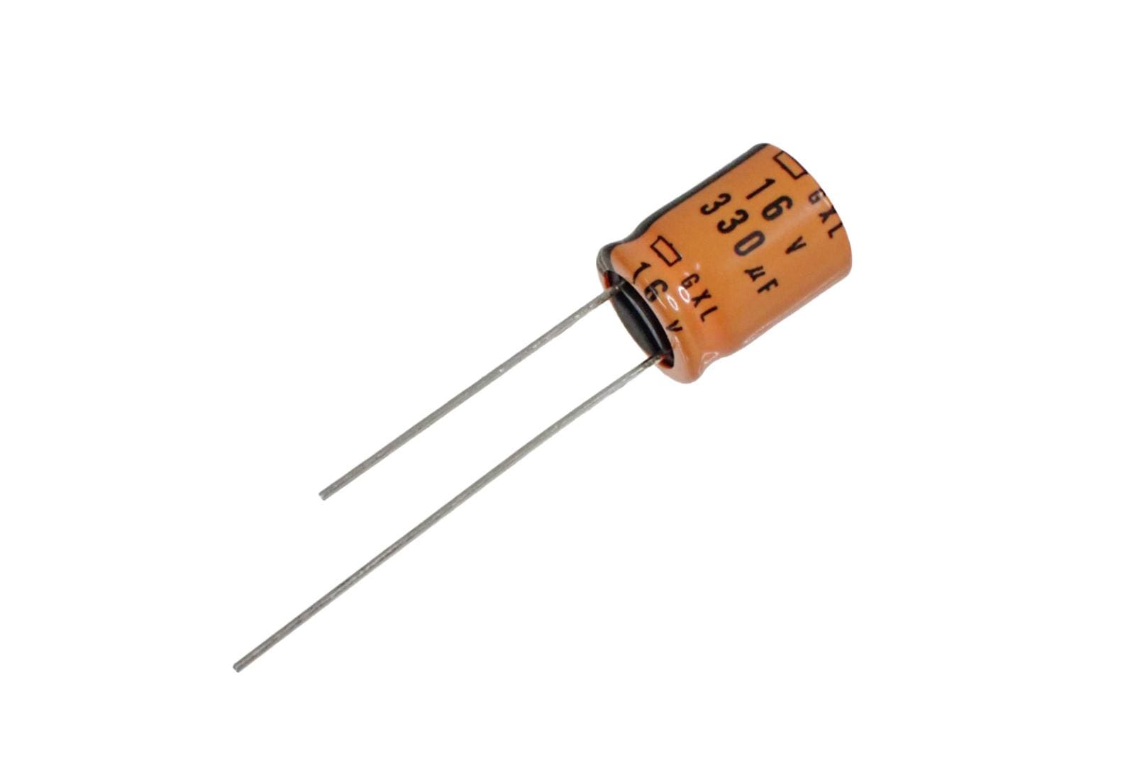 NIPPON CHEMI CON ラジアルリード アルミ 電解コンデンサ 高温度 長寿命 耐洗浄 16V 330uF 125° EGXL160ELL331MJC5S (2個セット)