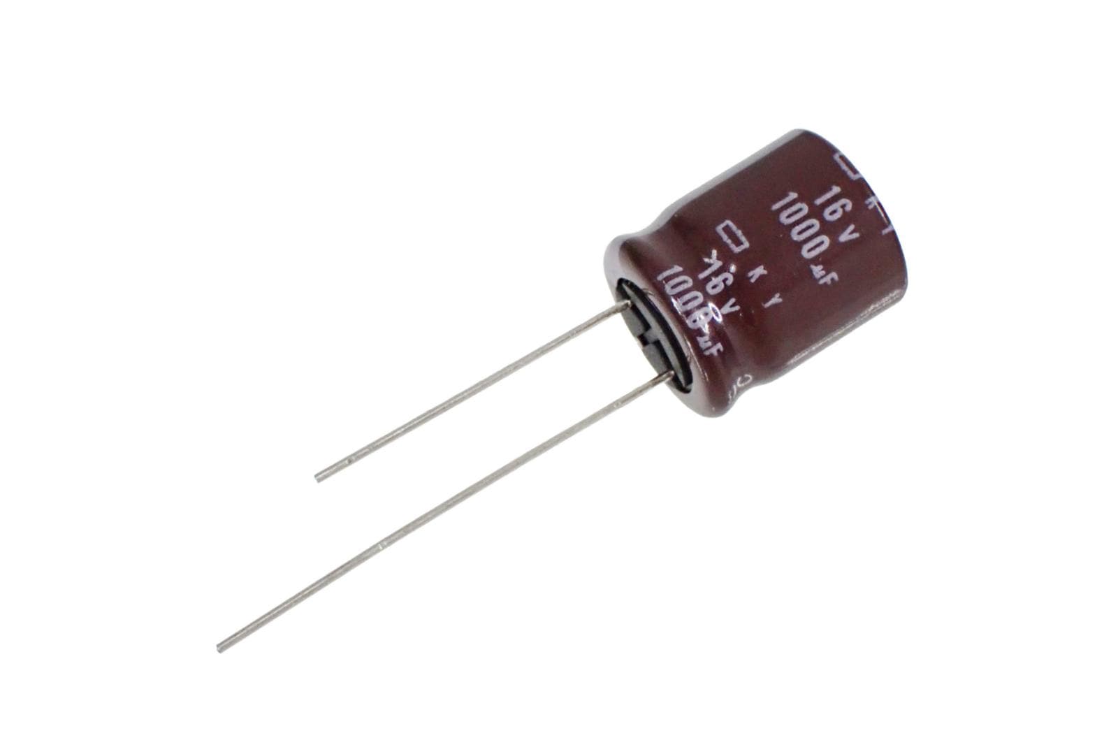 NIPPON CHEMI CON ラジアルリード アルミ 電解コンデンサ 16V 1000uF 105° EKY-160ELL102MK15S (2個セット)